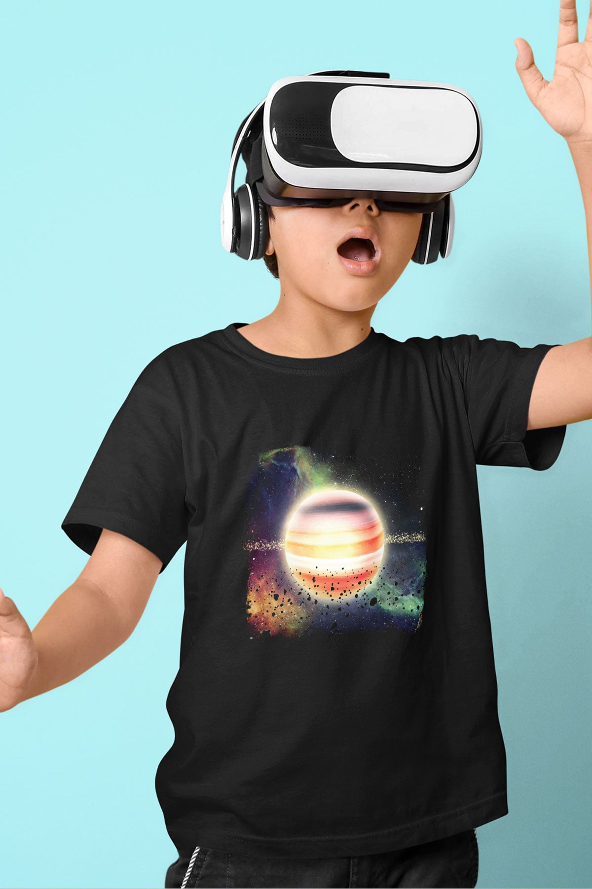 Gorillaz Baskılı Unisex Siyah Çocuk Tişört