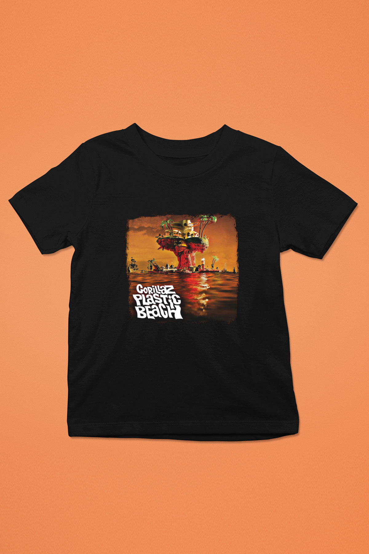 Gorillaz Baskılı Unisex Siyah Çocuk Tişört