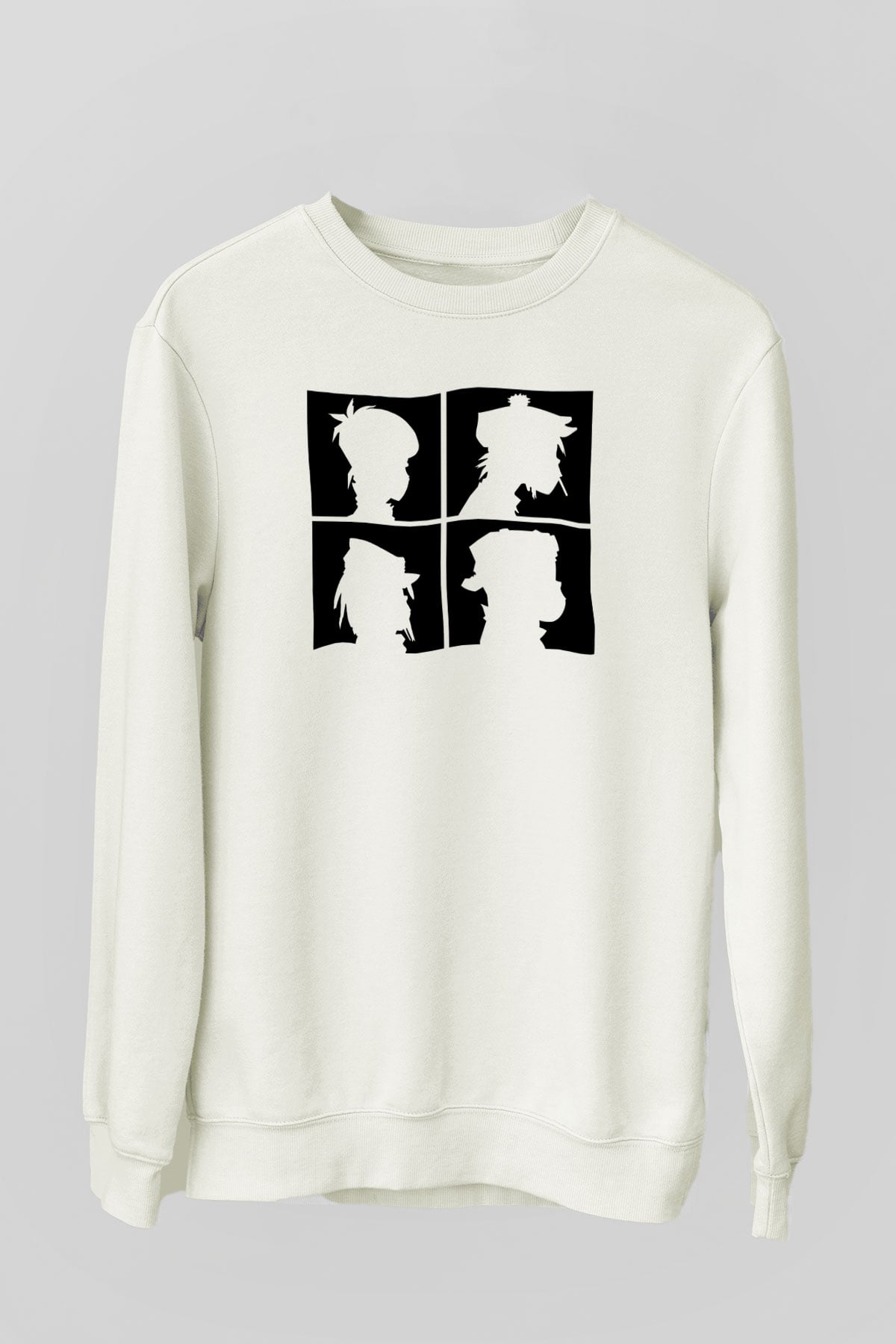 Gorillaz Beyaz Unisex Sweatshirt