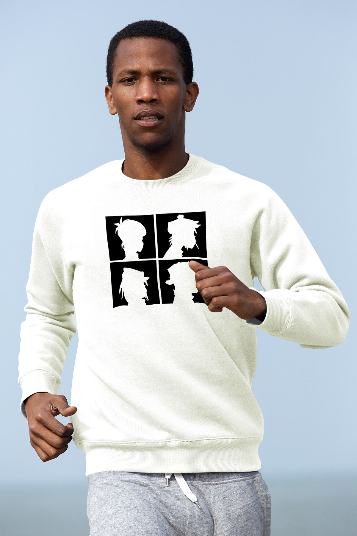 Gorillaz Beyaz Unisex Sweatshirt