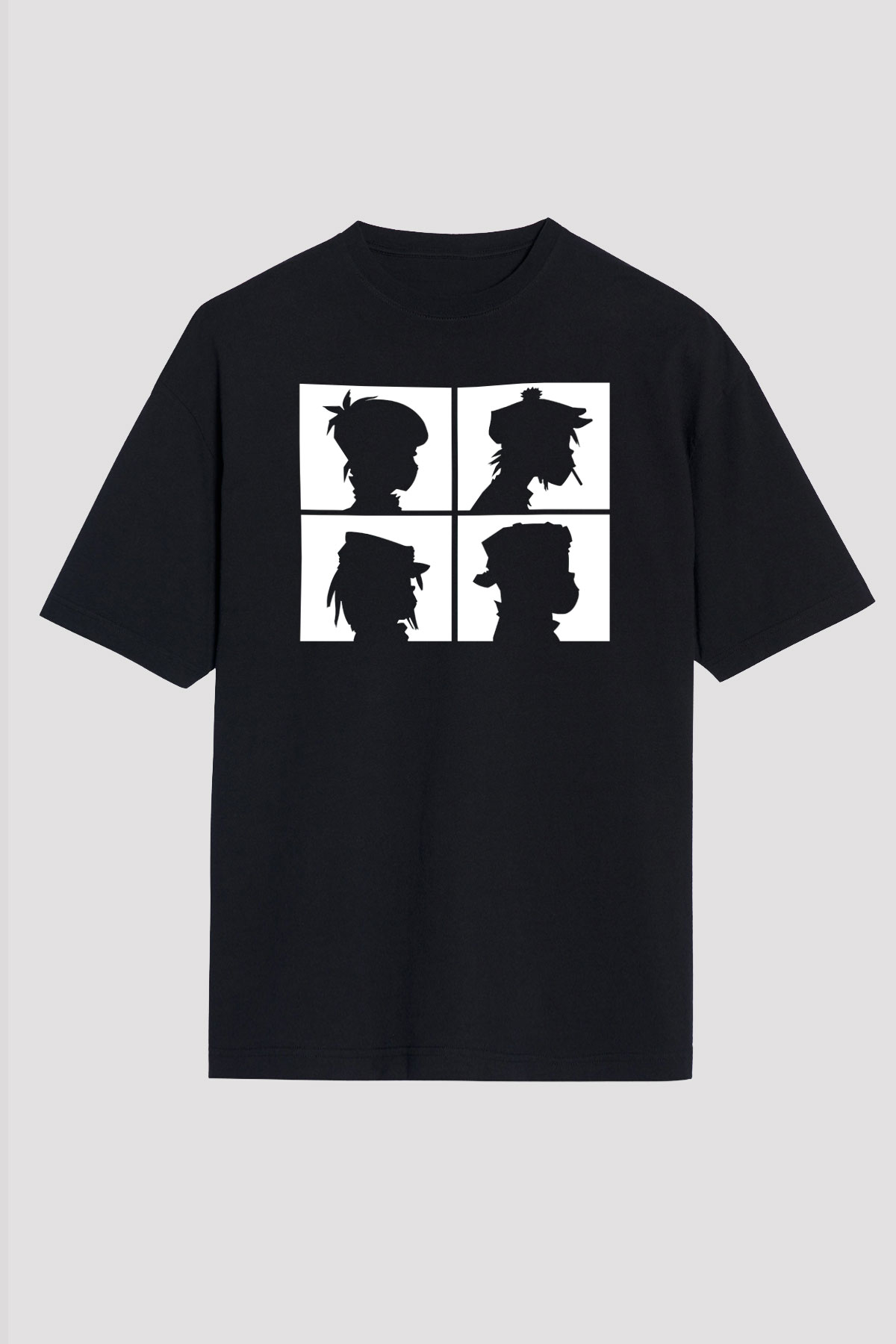 Gorillaz Siyah Unisex Oversize Tişört T-Shirt