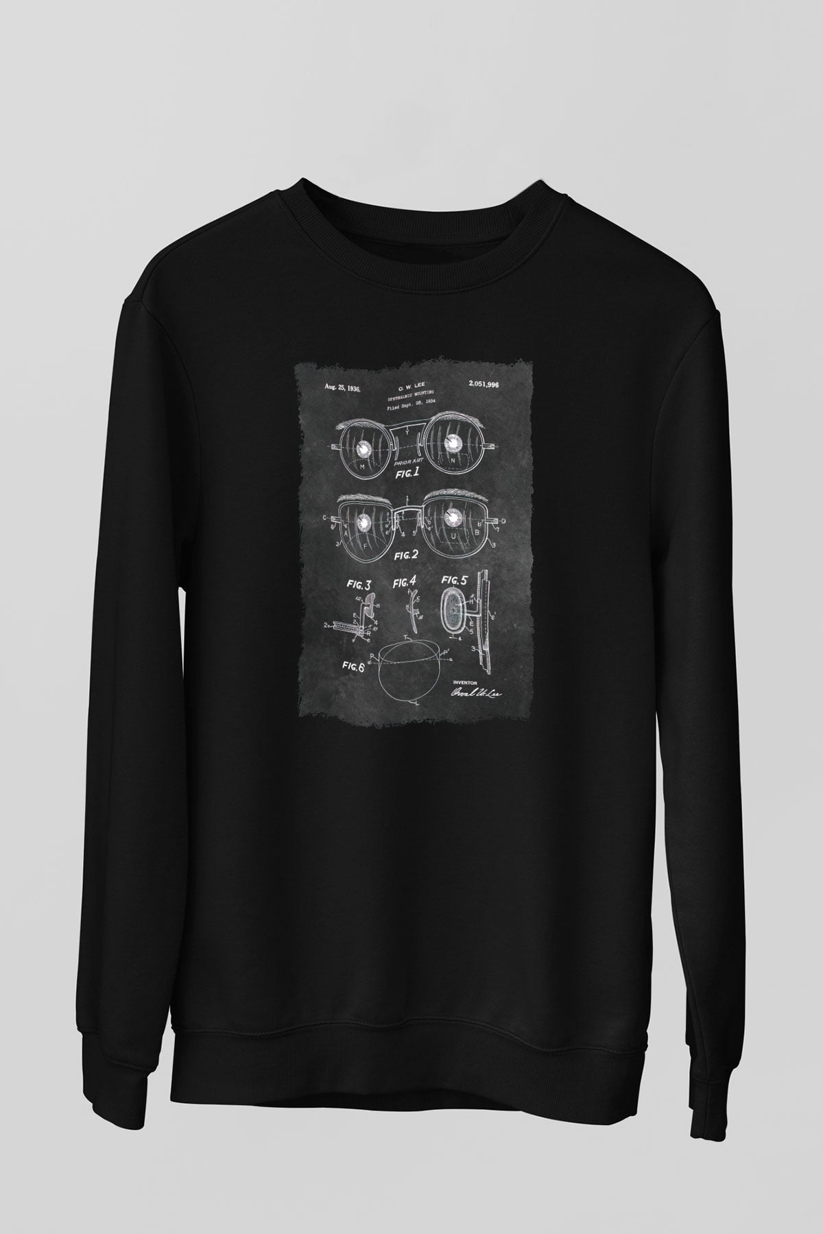 Gözlükçü Siyah Unisex Sweatshirt