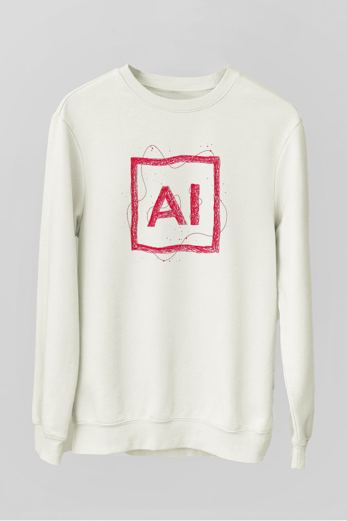 Grafiker Beyaz Unisex Sweatshirt