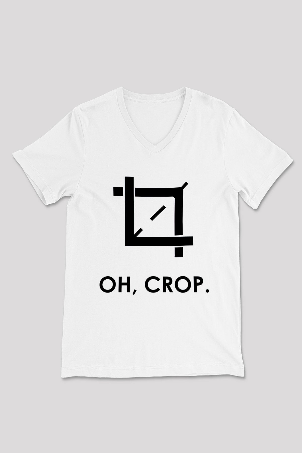 Grafiker Beyaz Unisex V Yaka Tişört