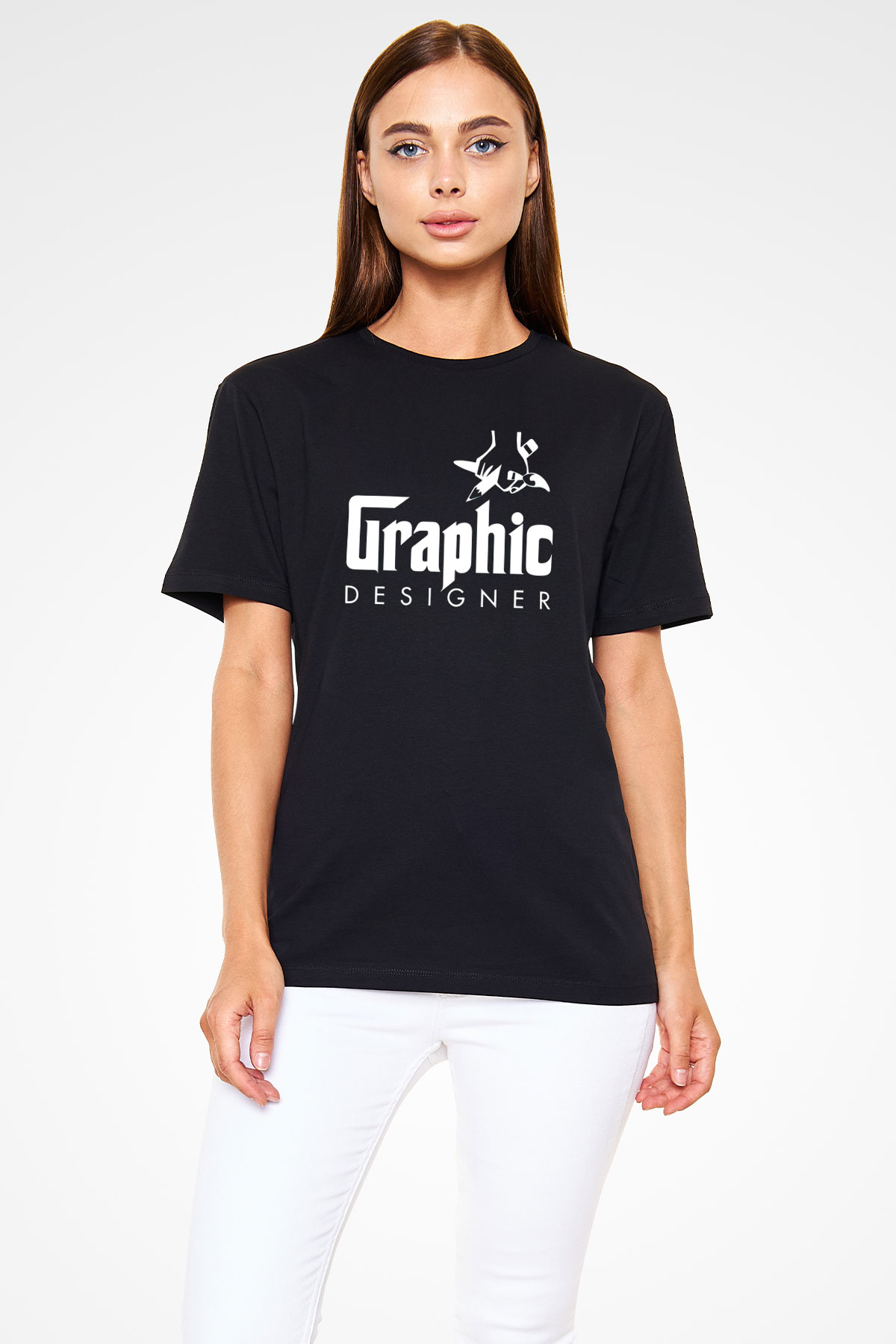 Grafiker Siyah Unisex Tişört T-Shirt - TişörtFabrikası