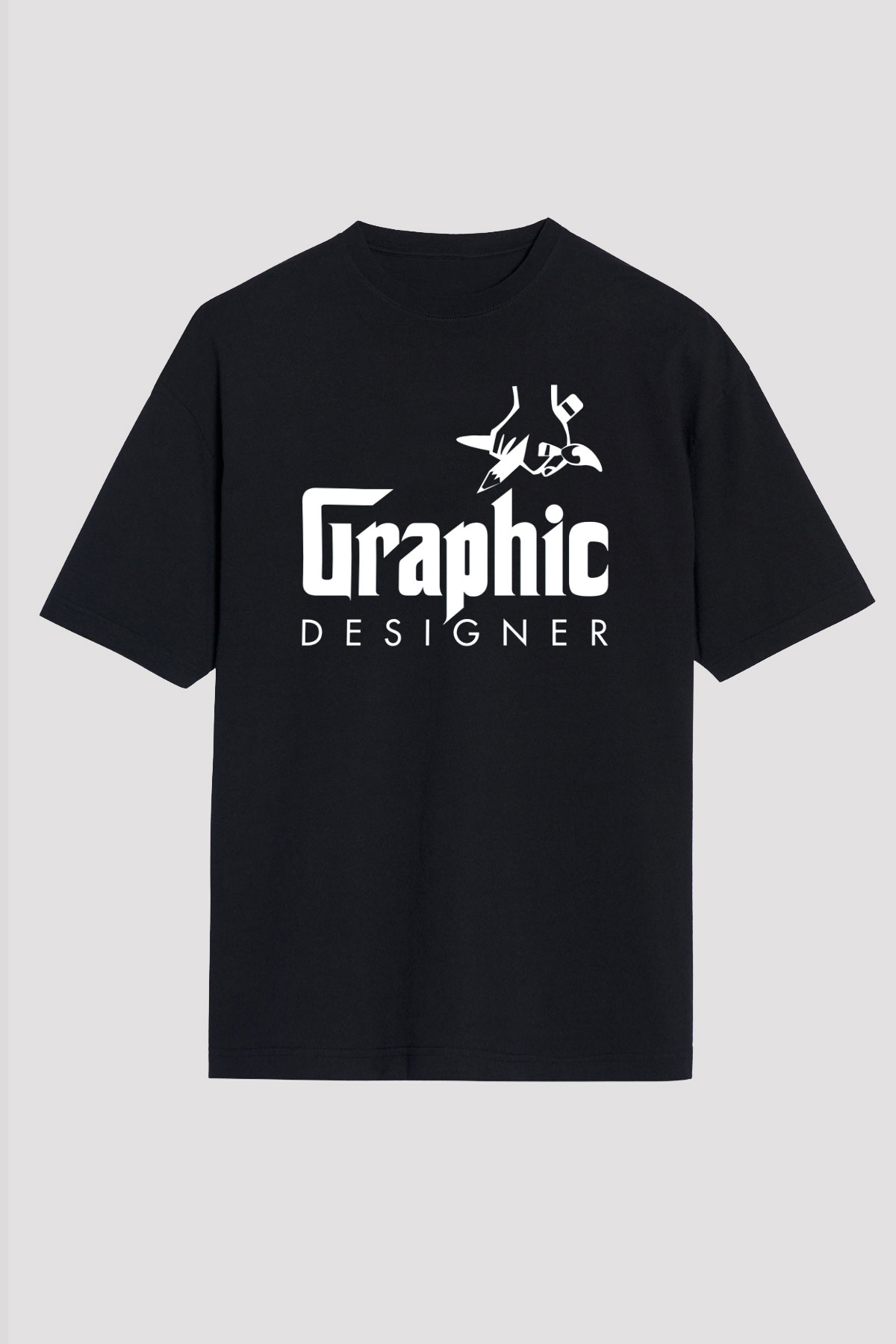 Grafiker Siyah Unisex Tişört T-Shirt - TişörtFabrikası