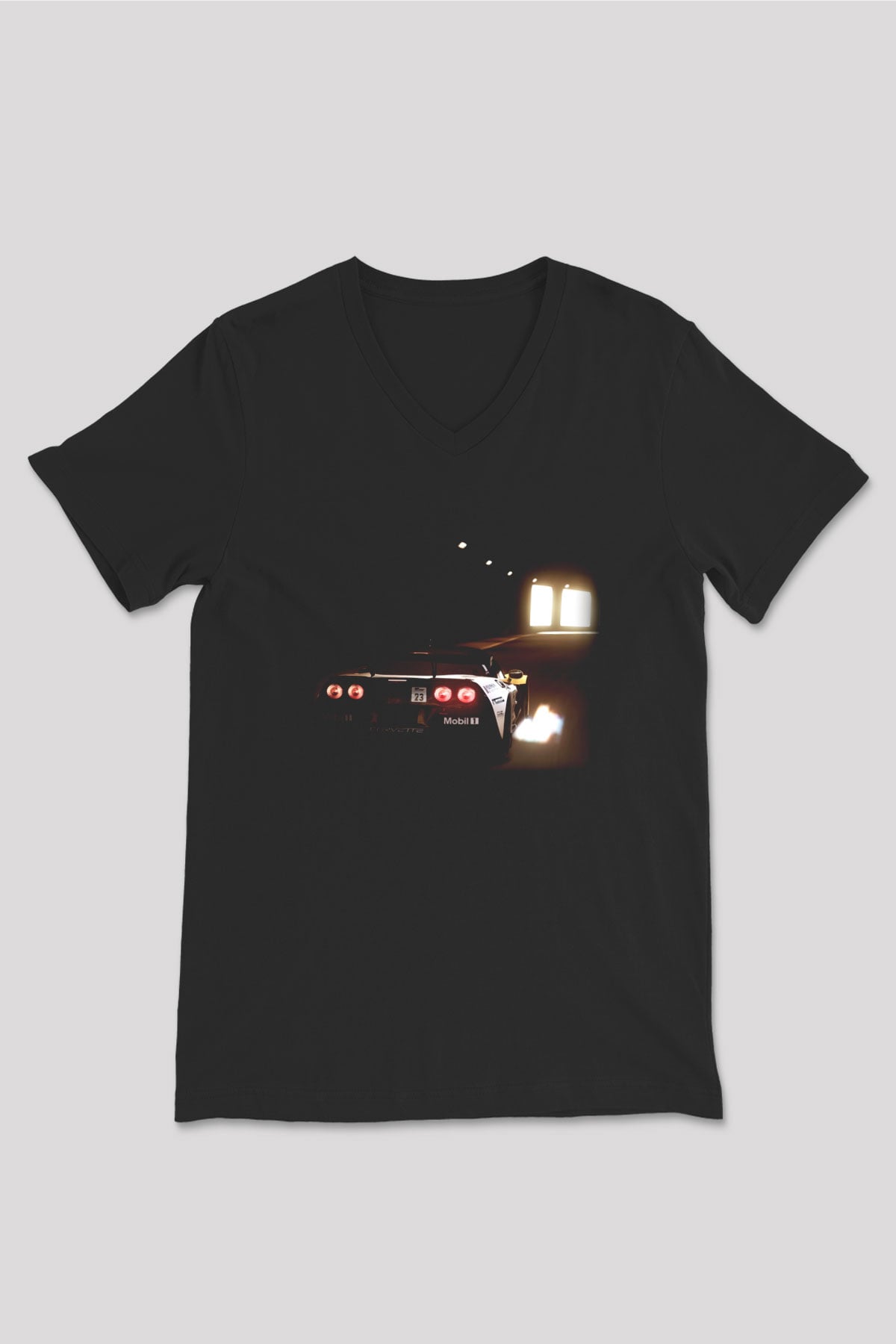 Gran Turismo Siyah Unisex V Yaka Tişört T-Shirt