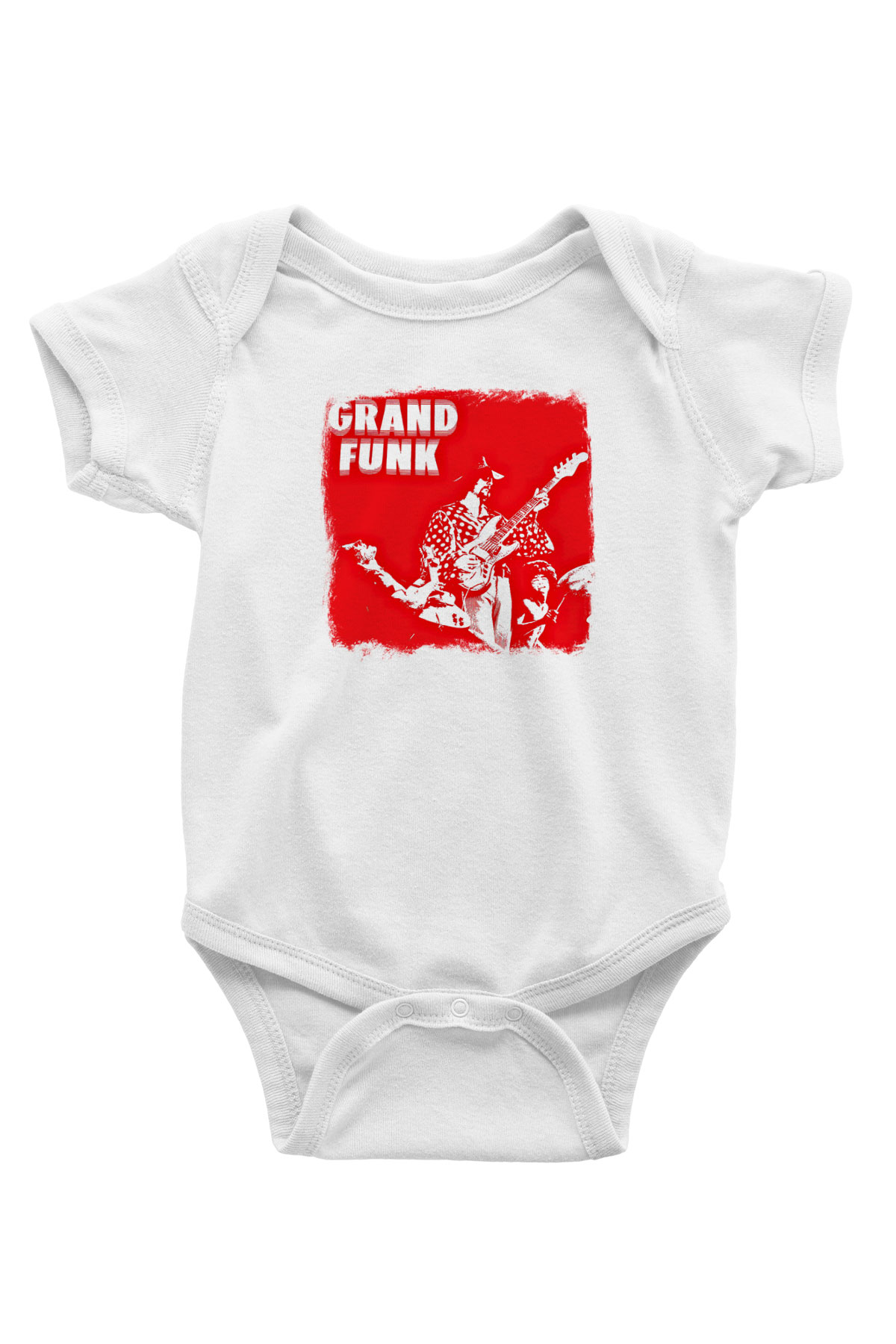 Grand Funk Railroad Baskılı Unisex Beyaz Bebek Body - Zıbın