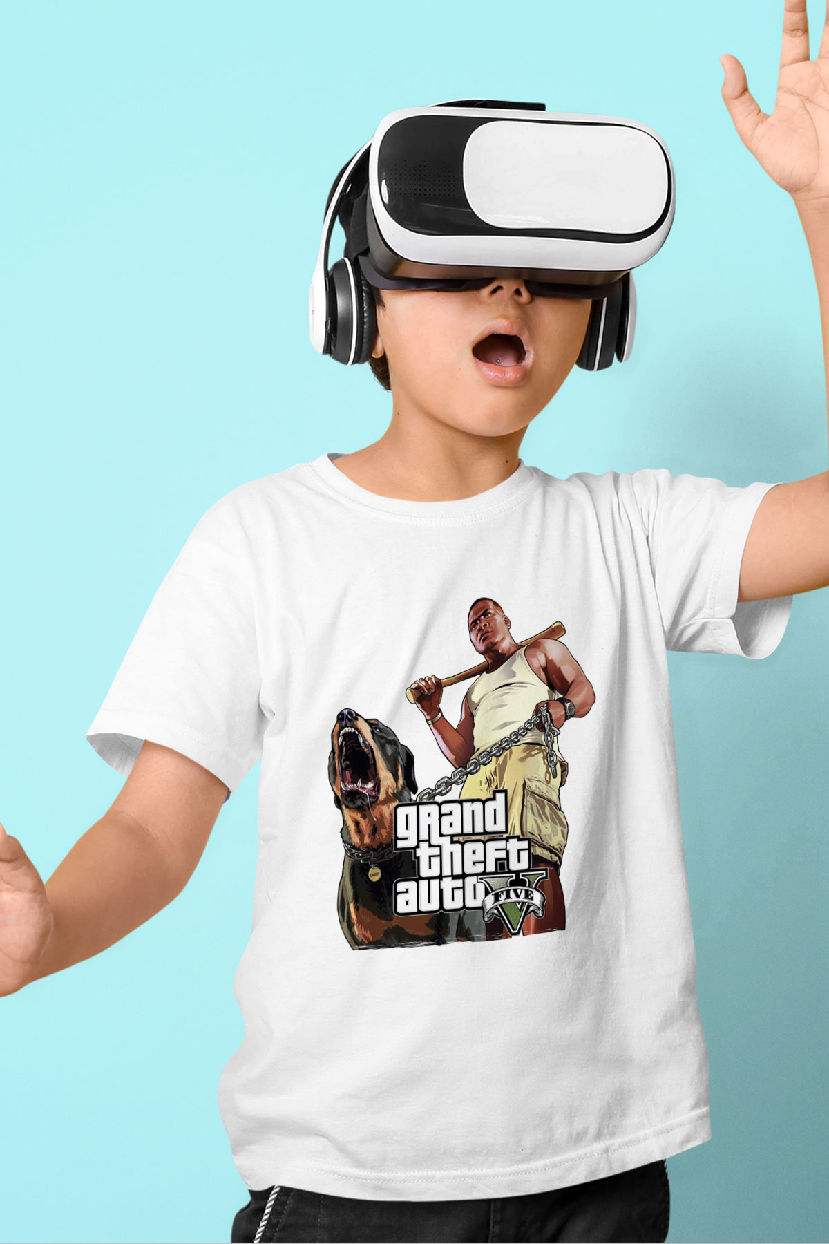 Grand Theft Auto Beyaz Unisex Çocuk Tişört