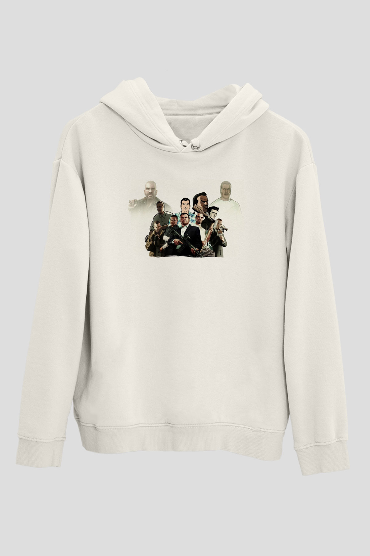Grand Theft Auto Beyaz Unisex Hoodie