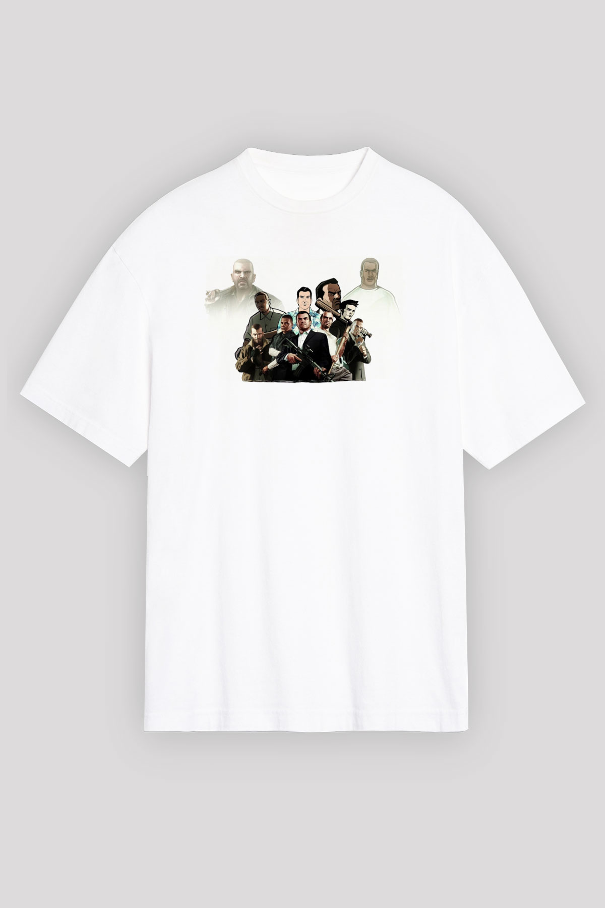 Grand Theft Auto Beyaz Unisex Tişört T-Shirt