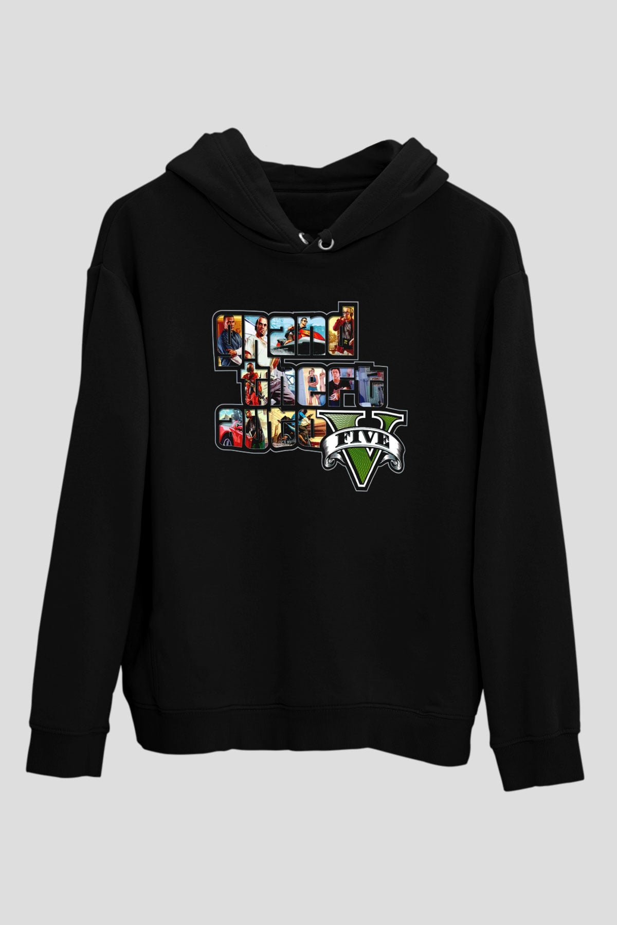 Grand Theft Auto Siyah Unisex Hoodie
