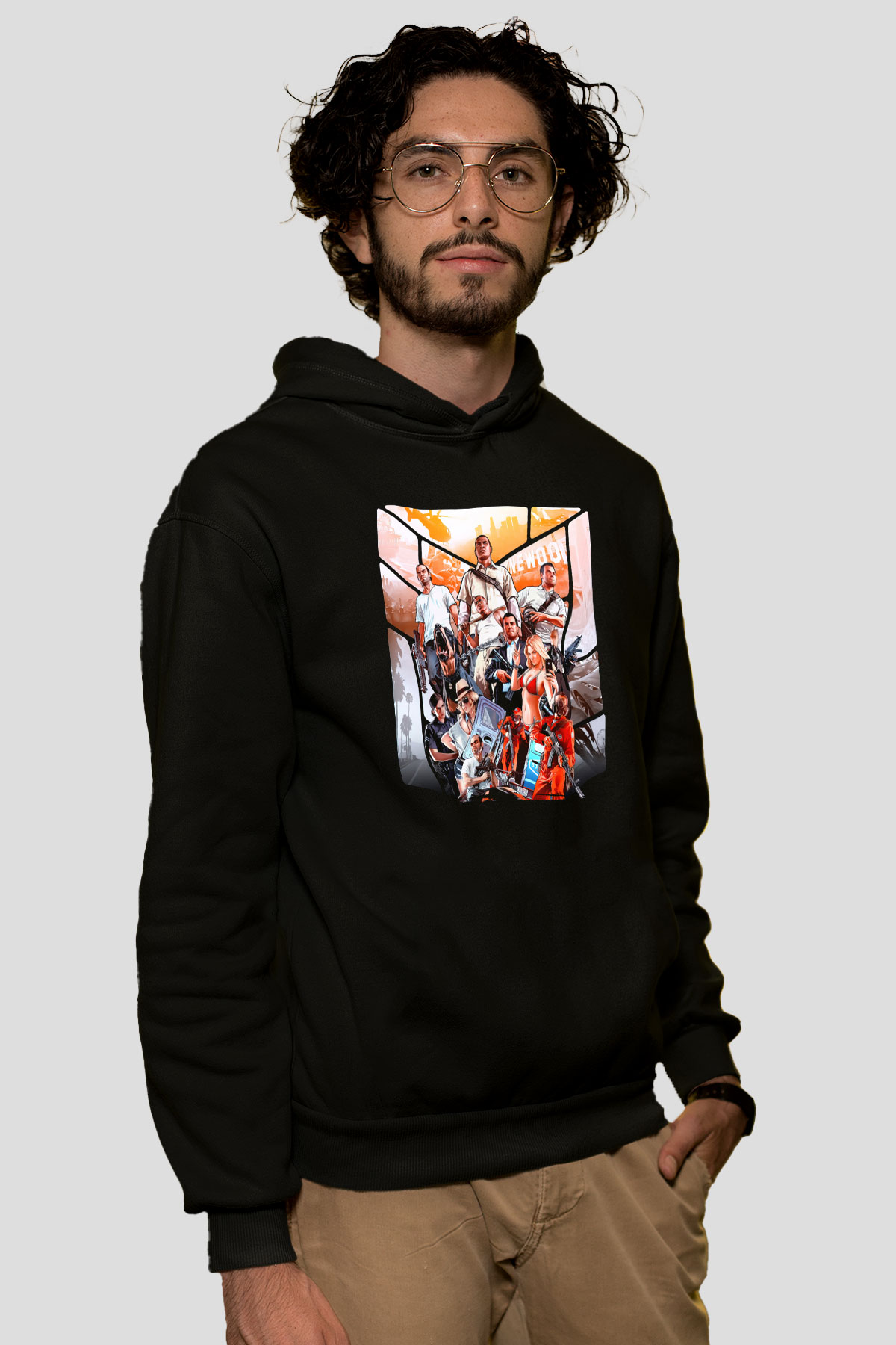 Grand Theft Auto Siyah Unisex Hoodie