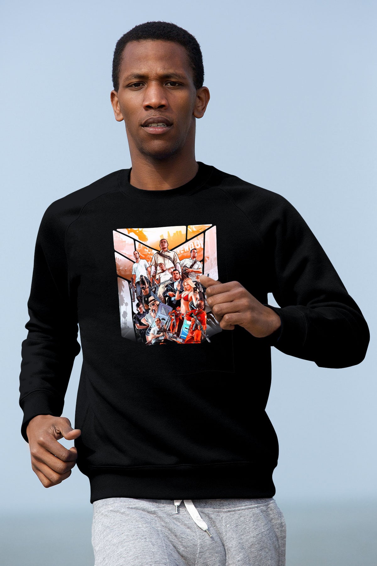Grand Theft Auto Siyah Unisex Sweatshirt