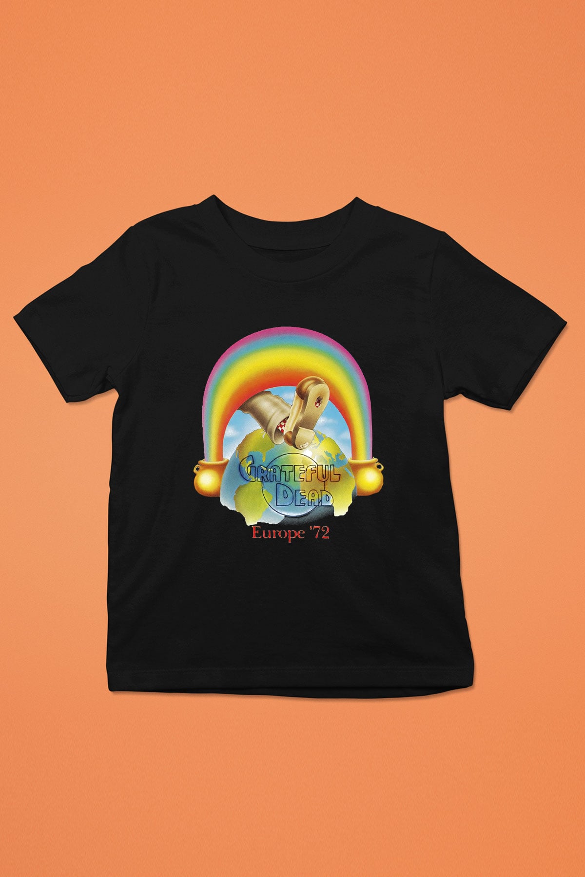 Grateful Dead Baskılı Siyah Unisex Çocuk Tişört