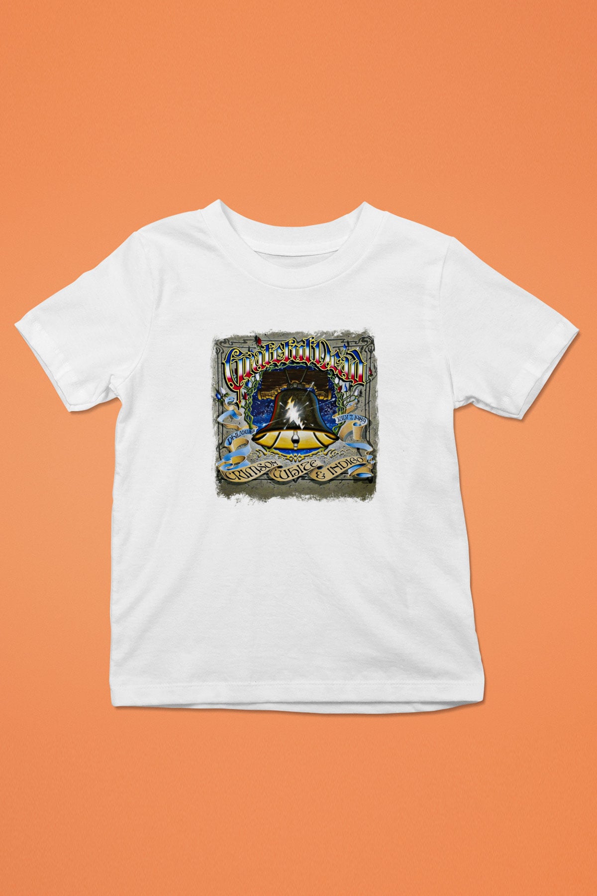 Grateful Dead Baskılı Unisex Beyaz Çocuk Tişört
