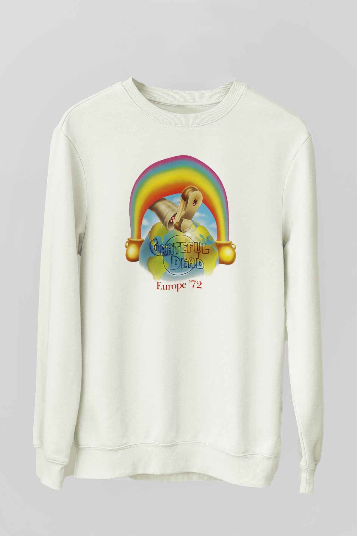 Grateful Dead Beyaz Unisex Sweatshirt