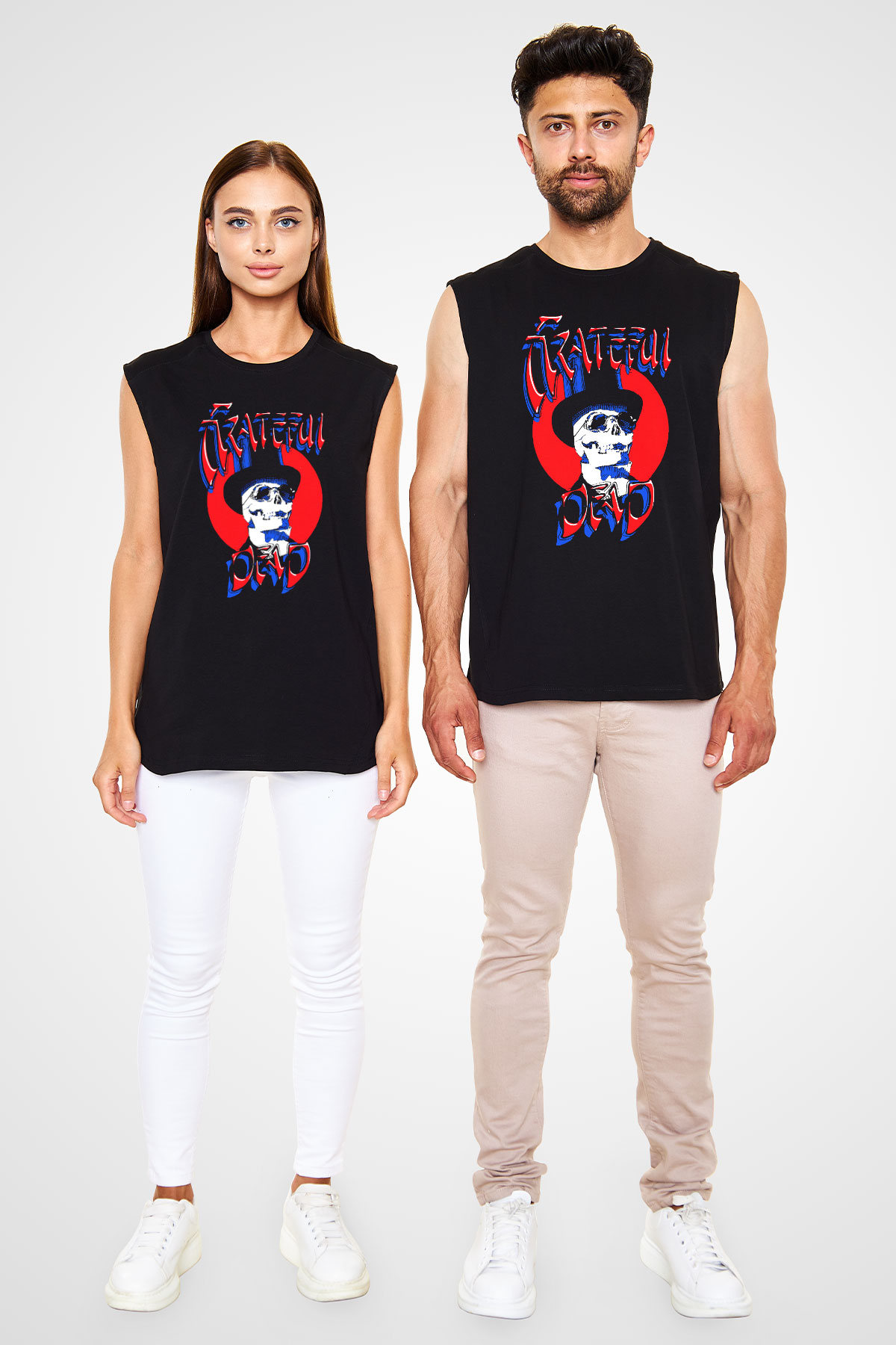 Grateful Dead Siyah Unisex Kolsuz Tişört
