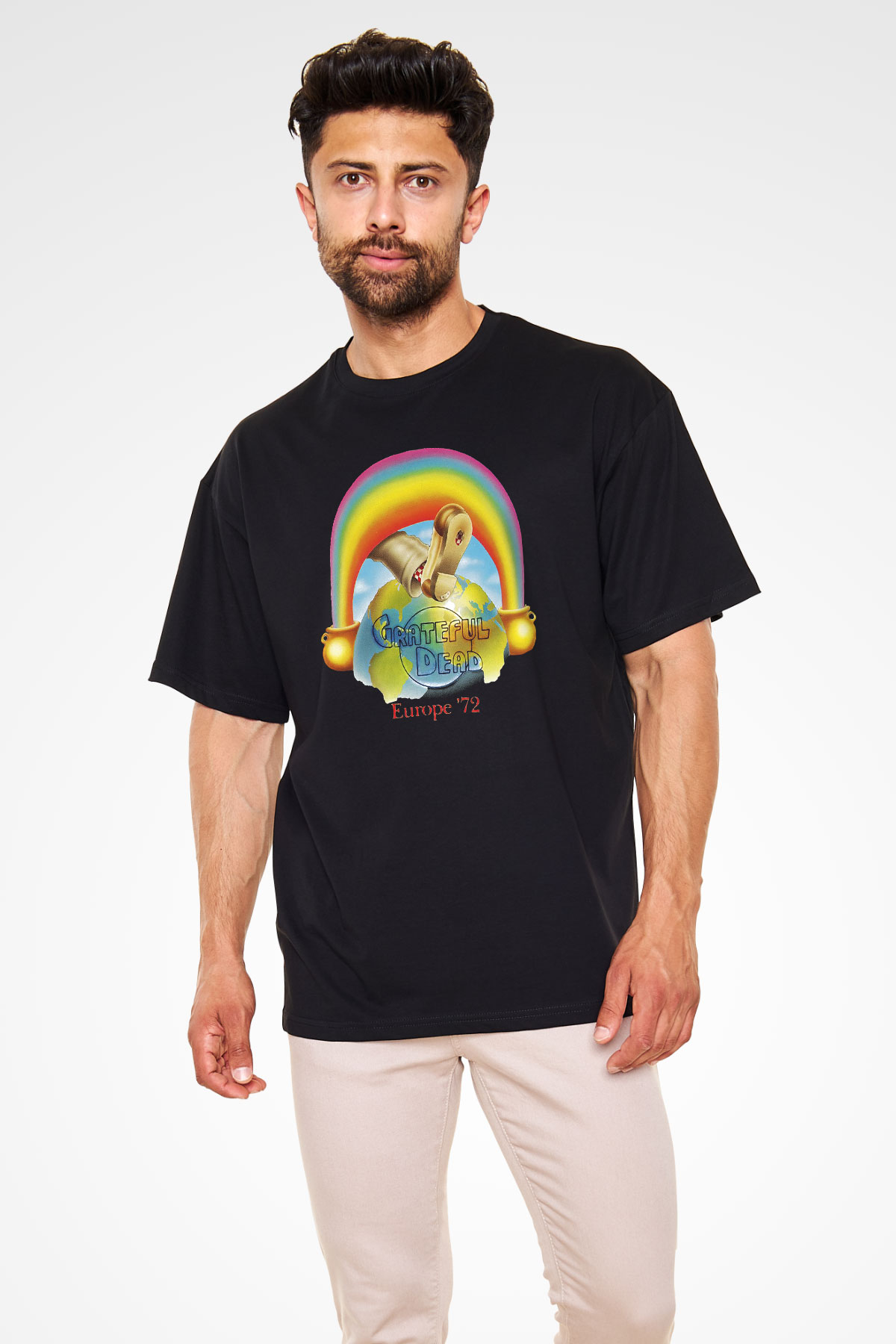 Grateful Dead Siyah Unisex Oversize Tişört T-Shirt