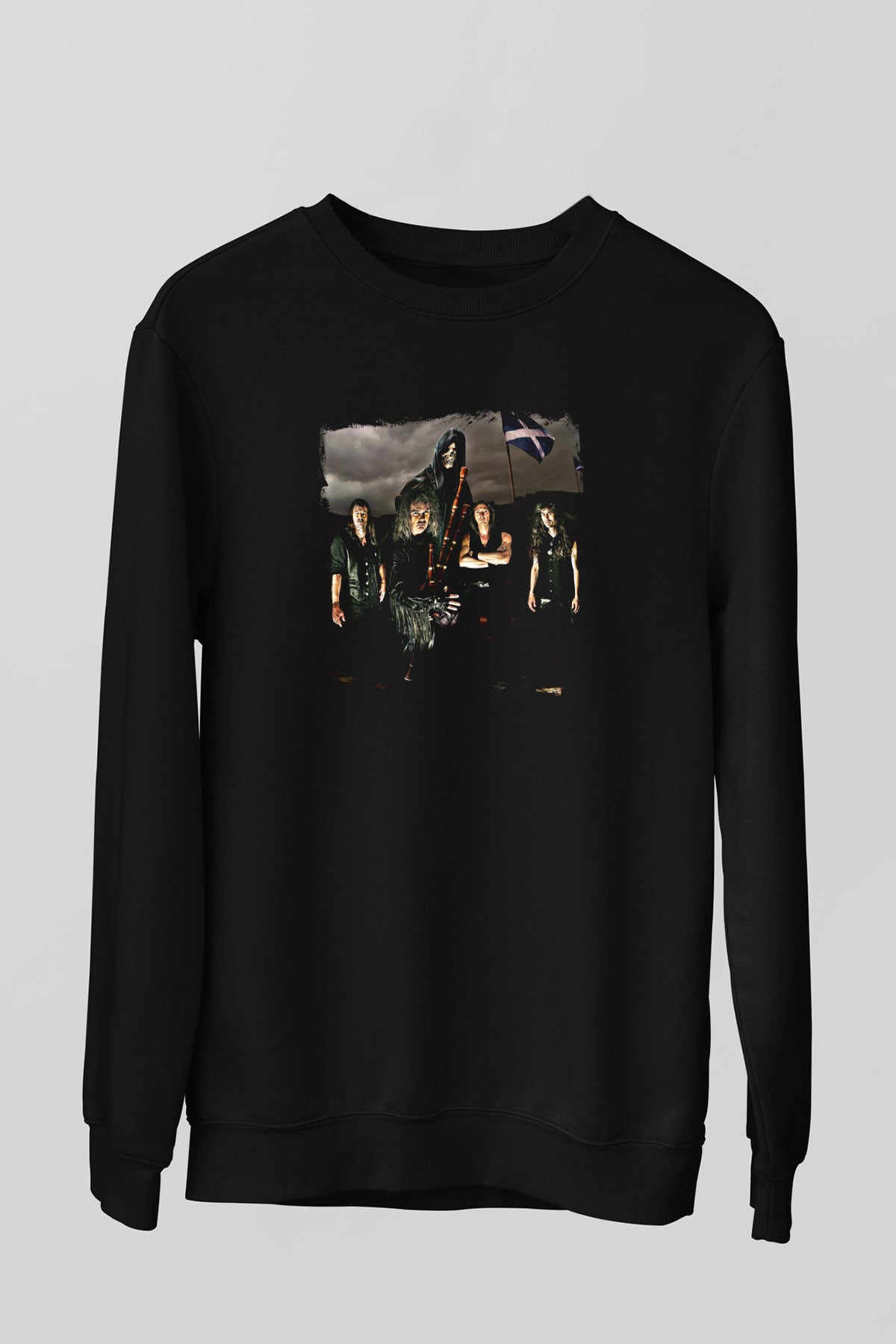 Grave Digger Baskılı Unisex Siyah Sweatshirt