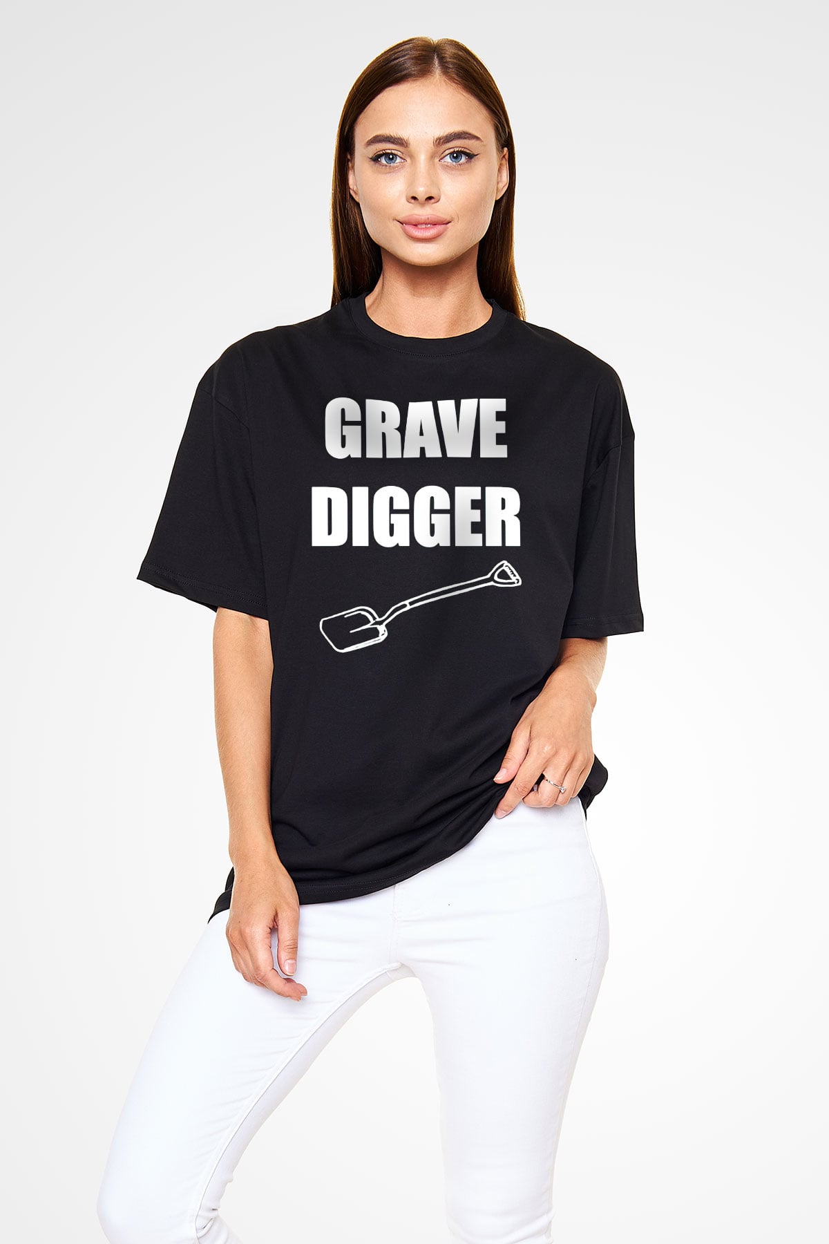 Grave Digger Siyah Unisex Tişört T-Shirt - TişörtFabrikası