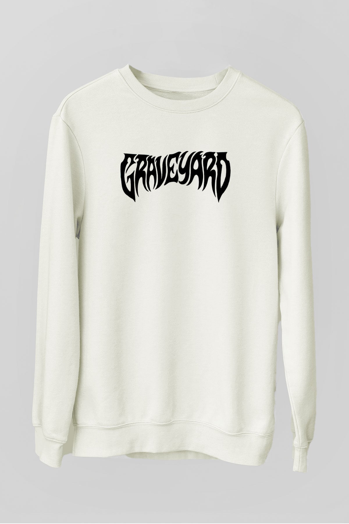 Graveyard Beyaz Unisex Sweatshirt