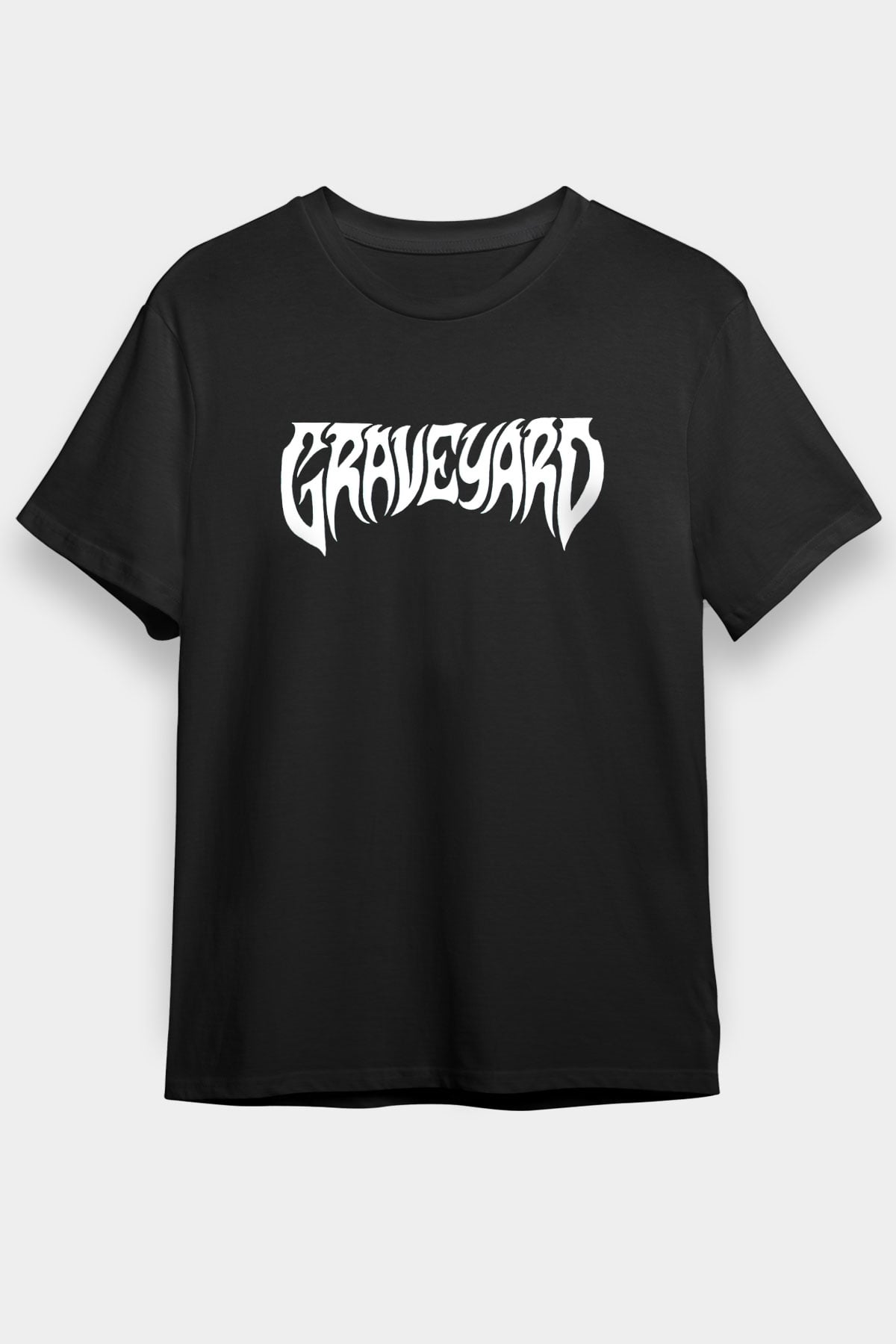Graveyard Siyah Unisex Tişört T-Shirt - TişörtFabrikası