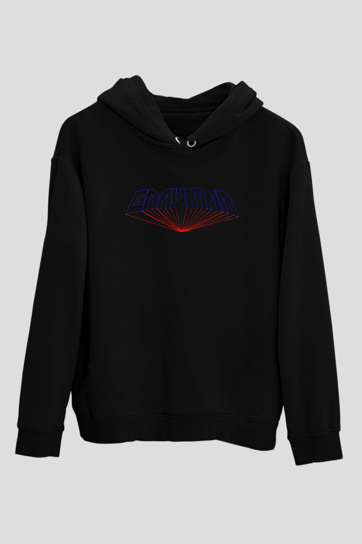 Gravitar Siyah Unisex Hoodie