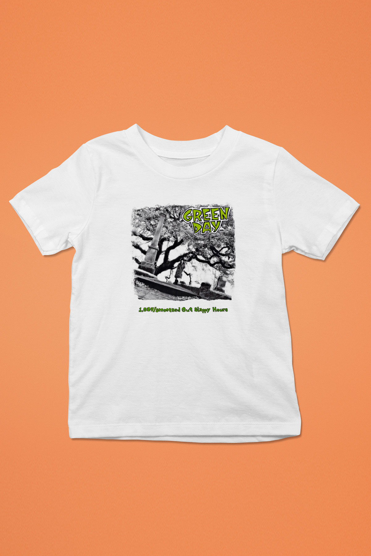 Green Day Baskılı Unisex Beyaz Çocuk Tişört