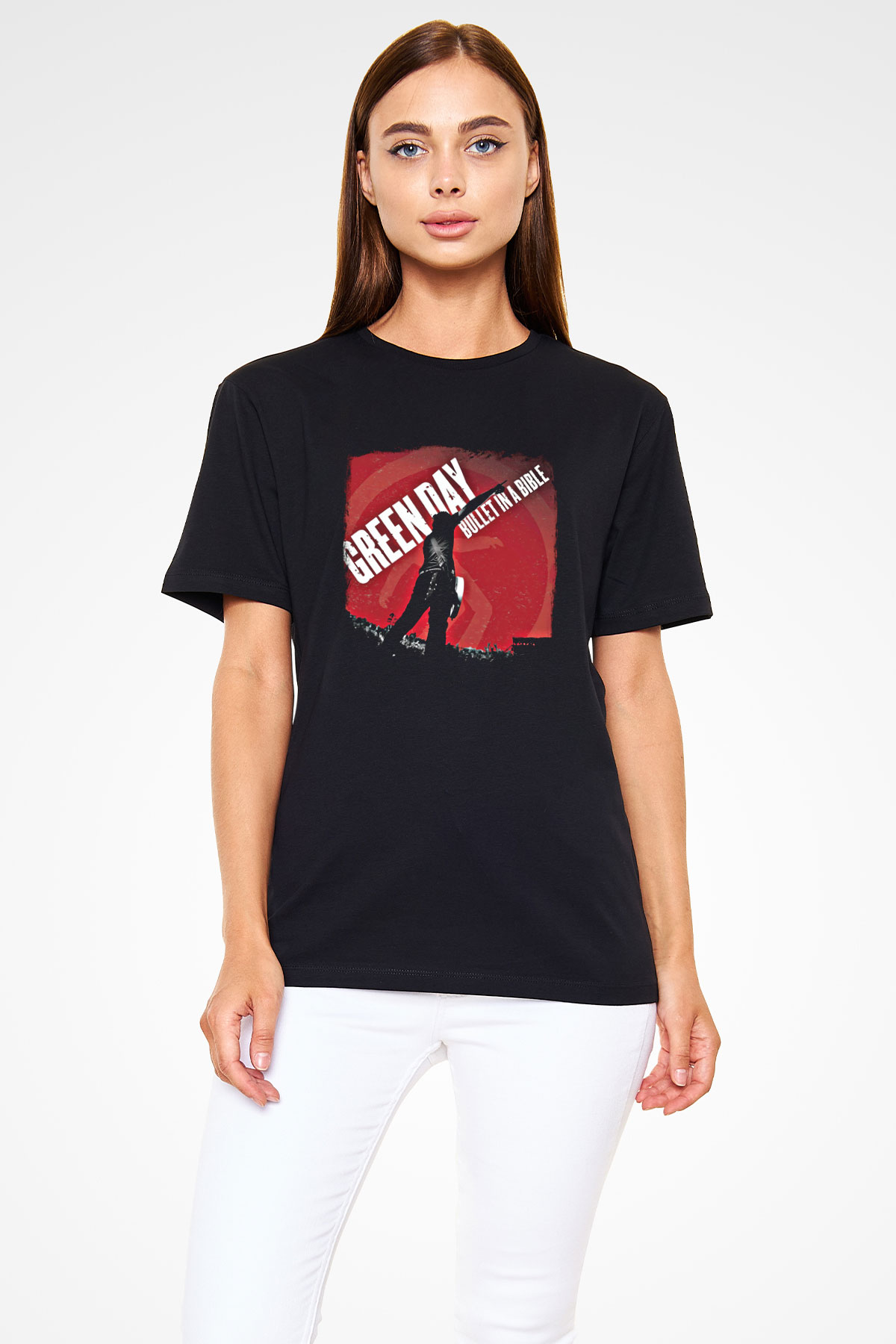 Green Day Baskılı Unisex Siyah Tişört