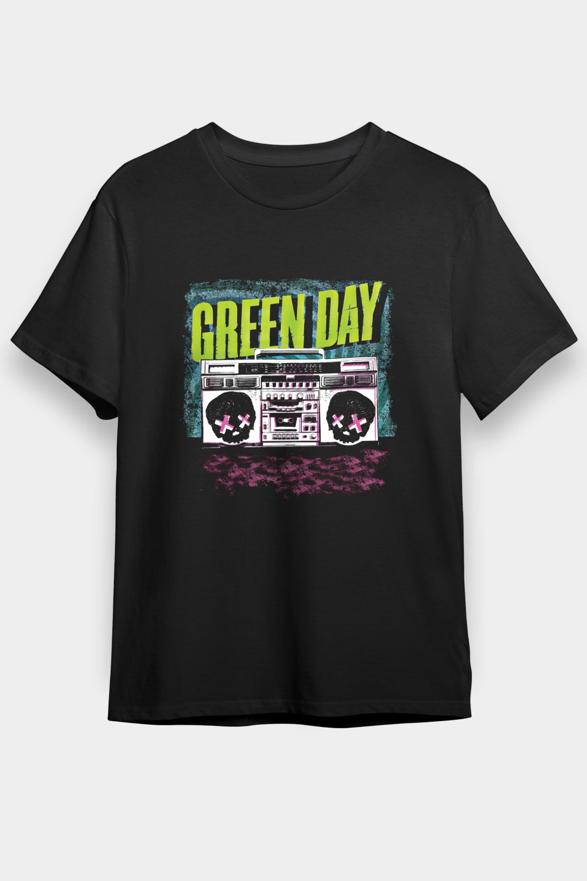 Green Day Baskılı Unisex Siyah Tişört
