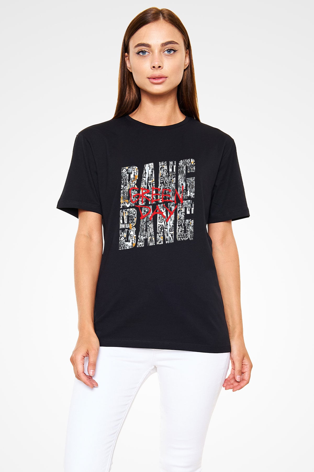 Green Day Baskılı Unisex Siyah Tişört