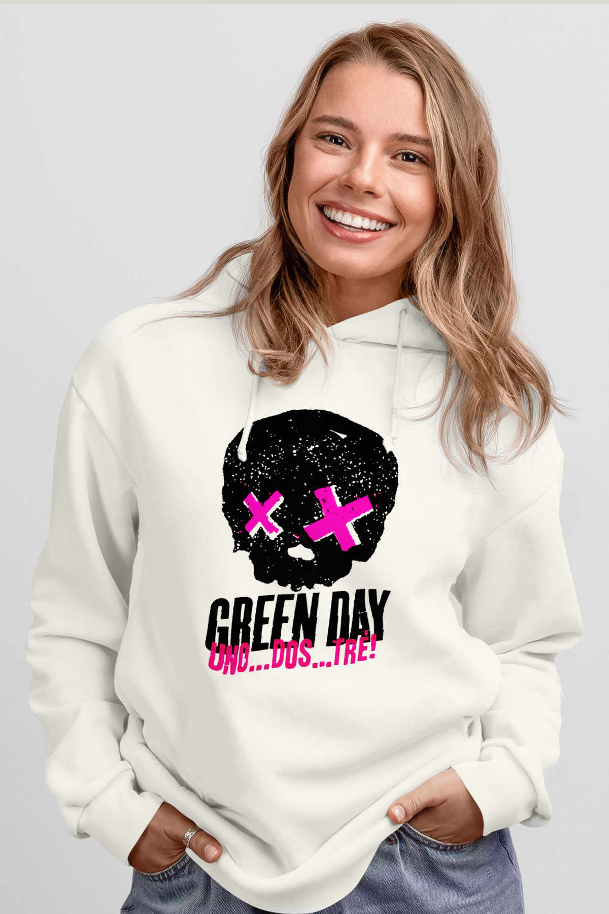 Green Day Beyaz Unisex Hoodie