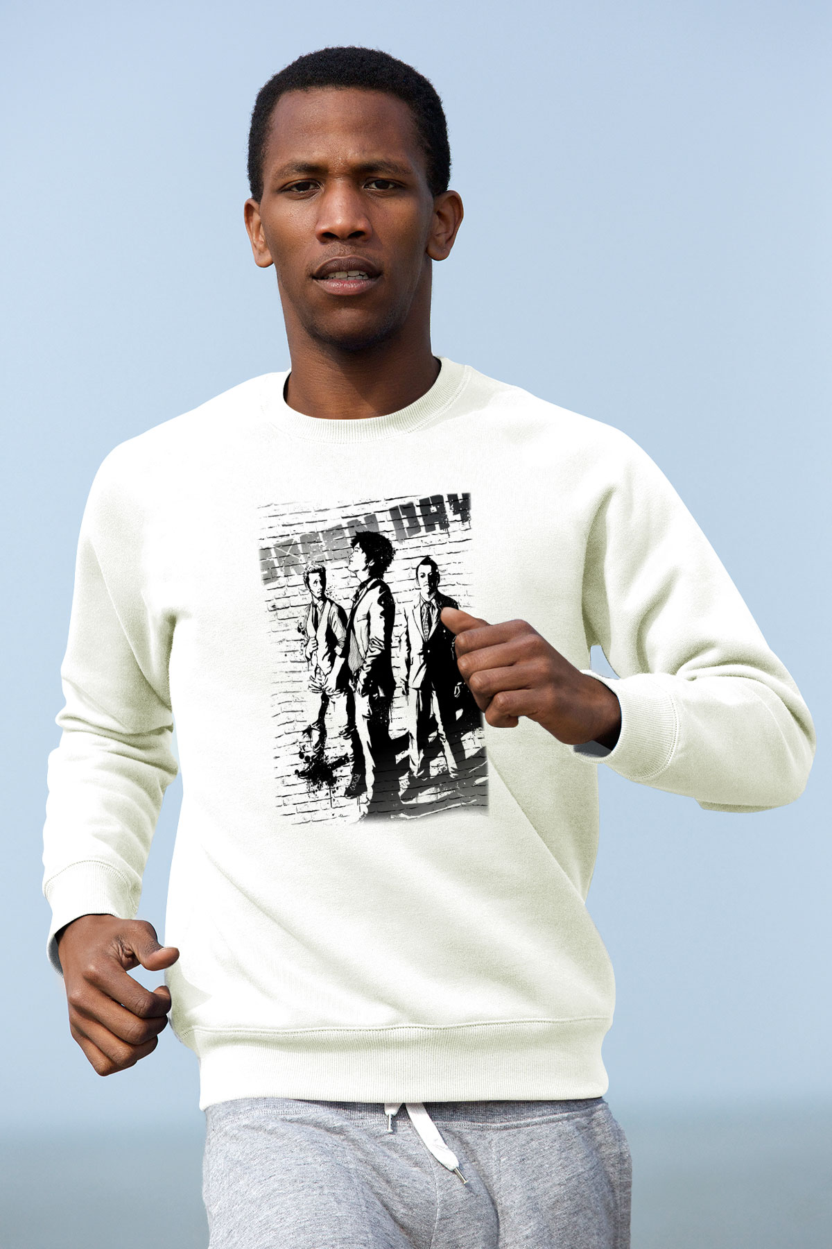 Green Day Beyaz Unisex Sweatshirt