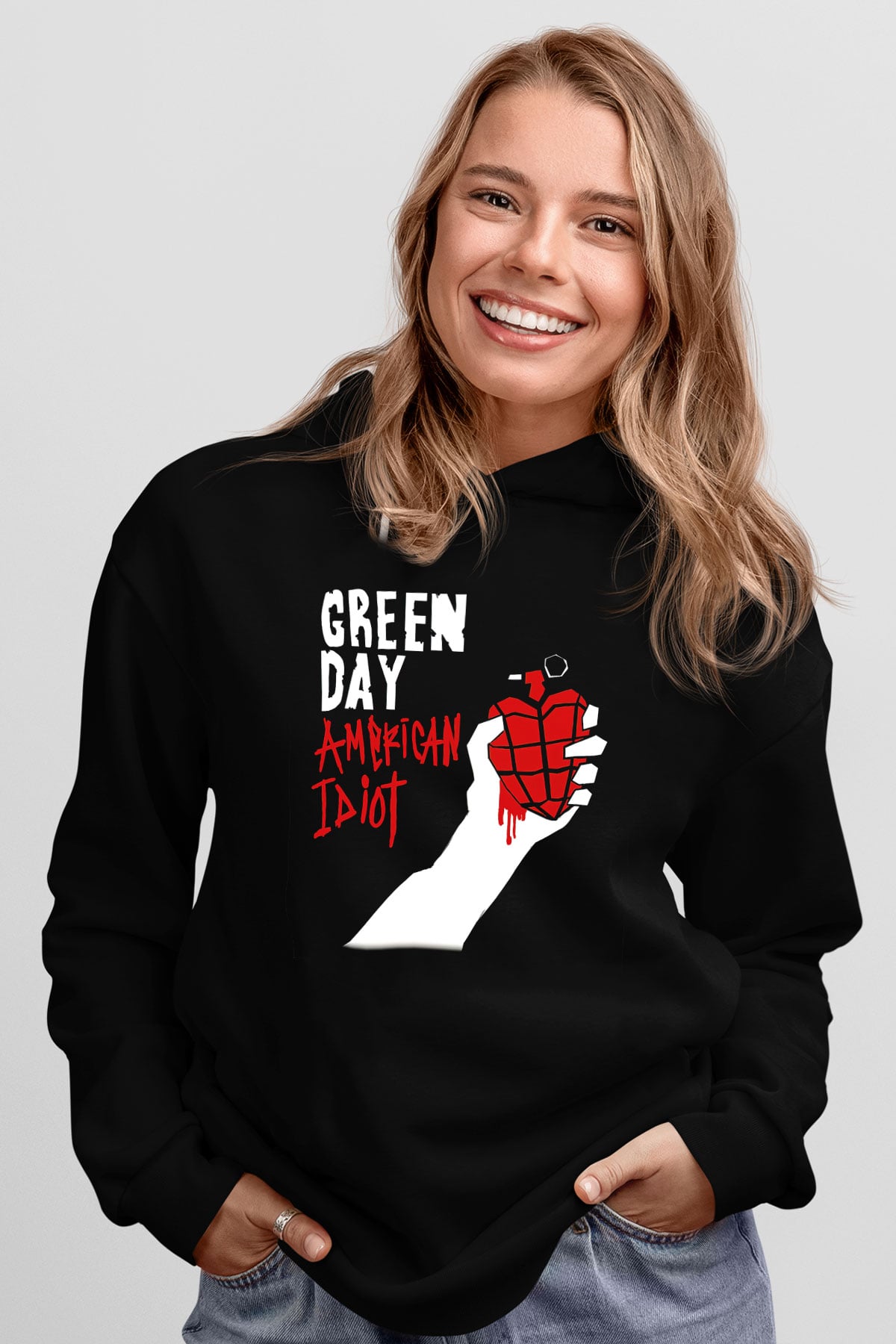 Green Day Siyah Unisex Hoodie