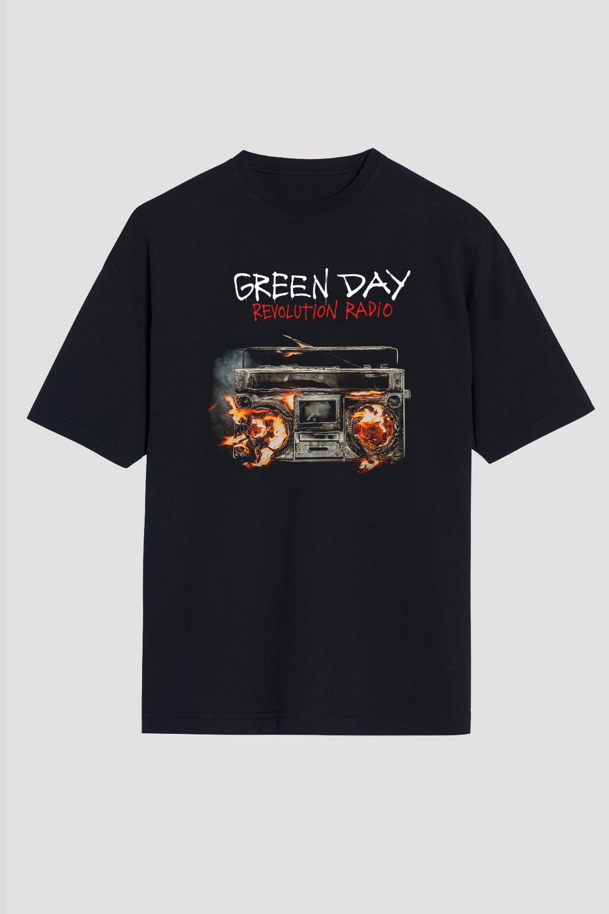 Green Day Siyah Unisex Oversize Tişört T-Shirt