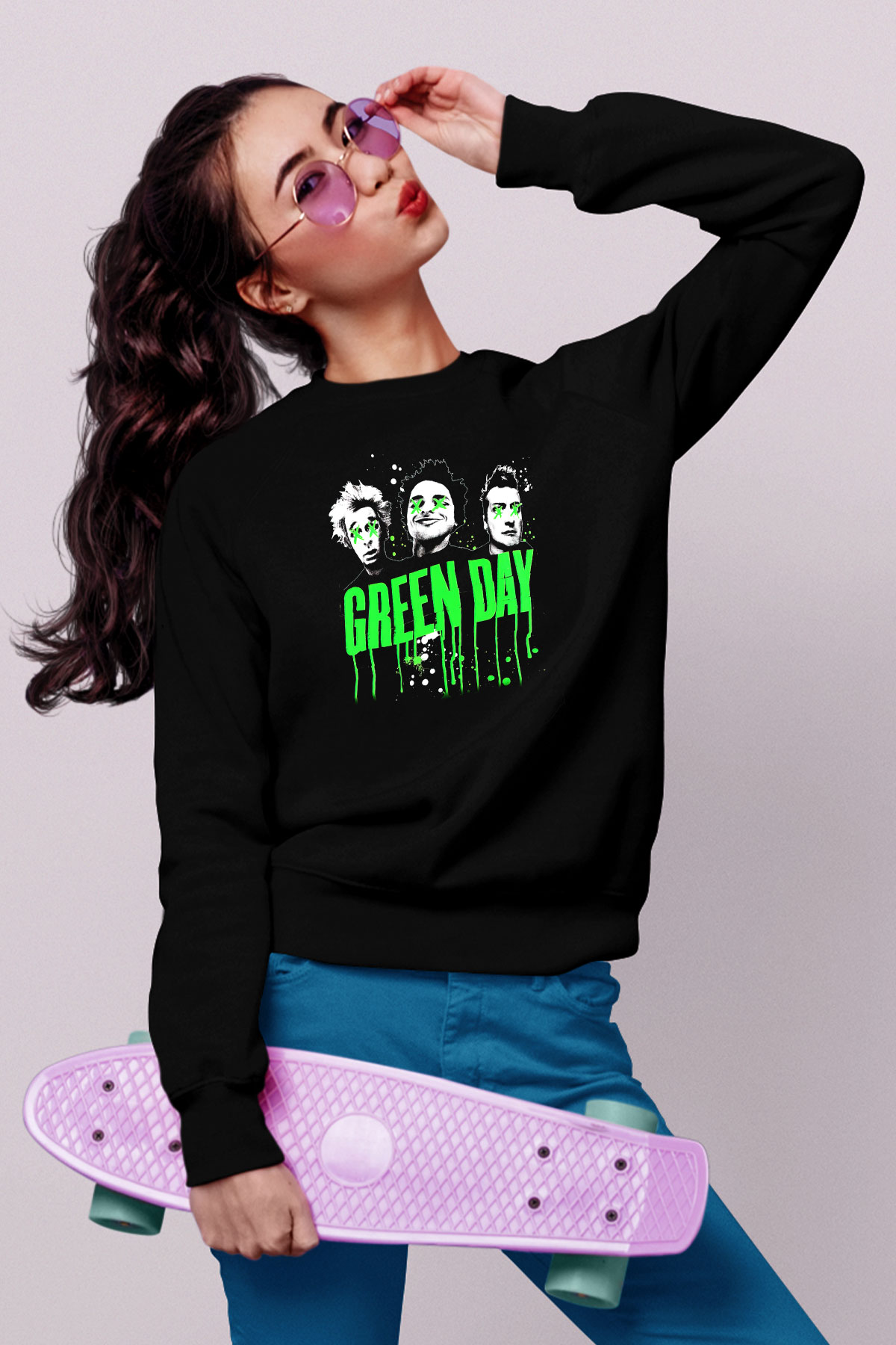 Green Day Siyah Unisex Sweatshirt