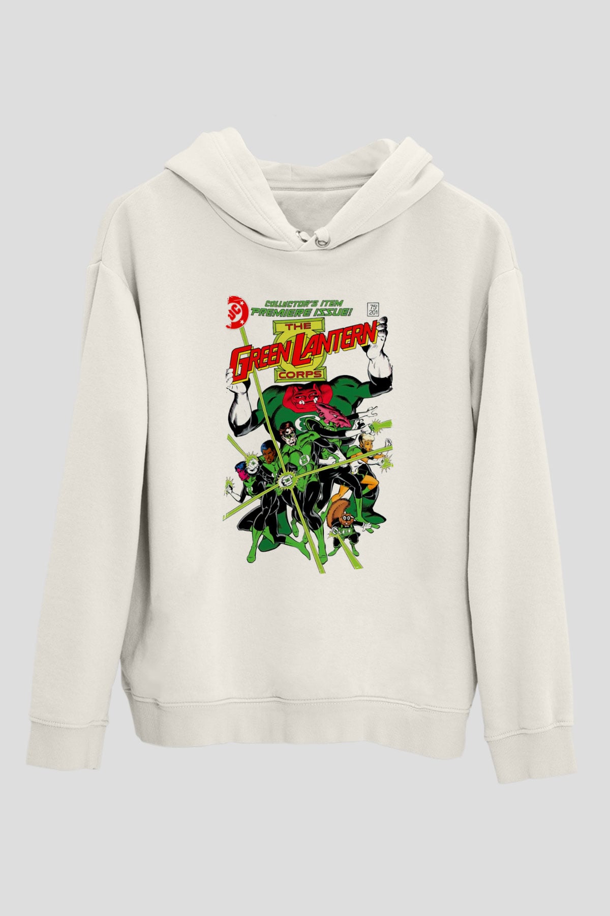 Green Lantern Beyaz Unisex Hoodie