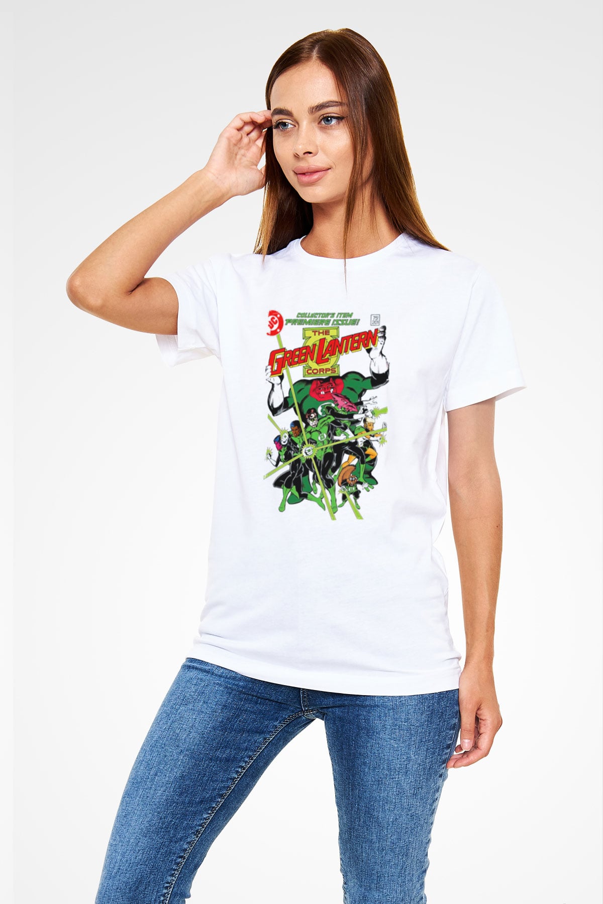 Green Lantern Beyaz Unisex Tişört