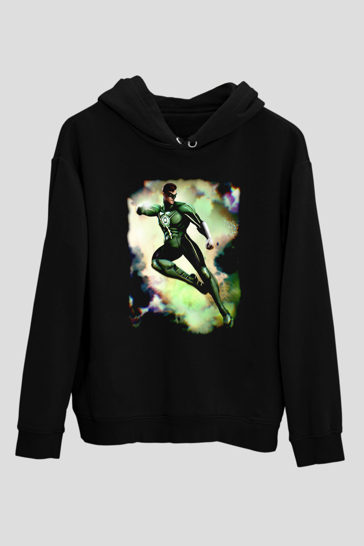 Green Lantern Siyah Unisex Hoodie