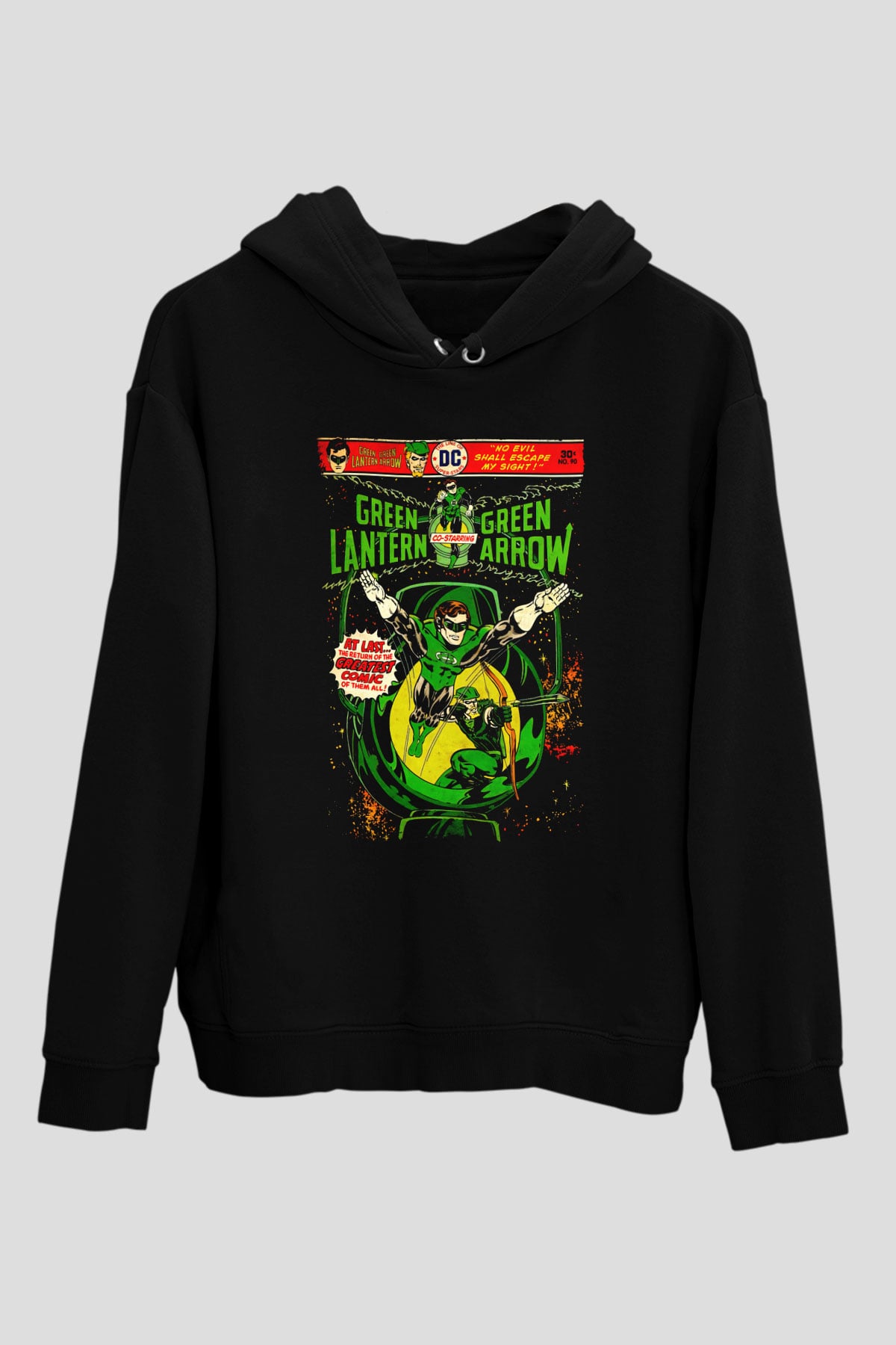 Green Lantern Siyah Unisex Hoodie