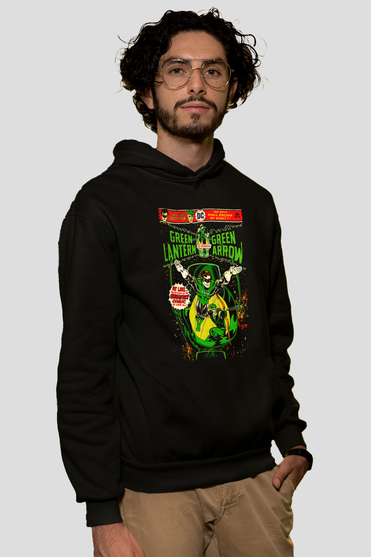 Green Lantern Siyah Unisex Hoodie