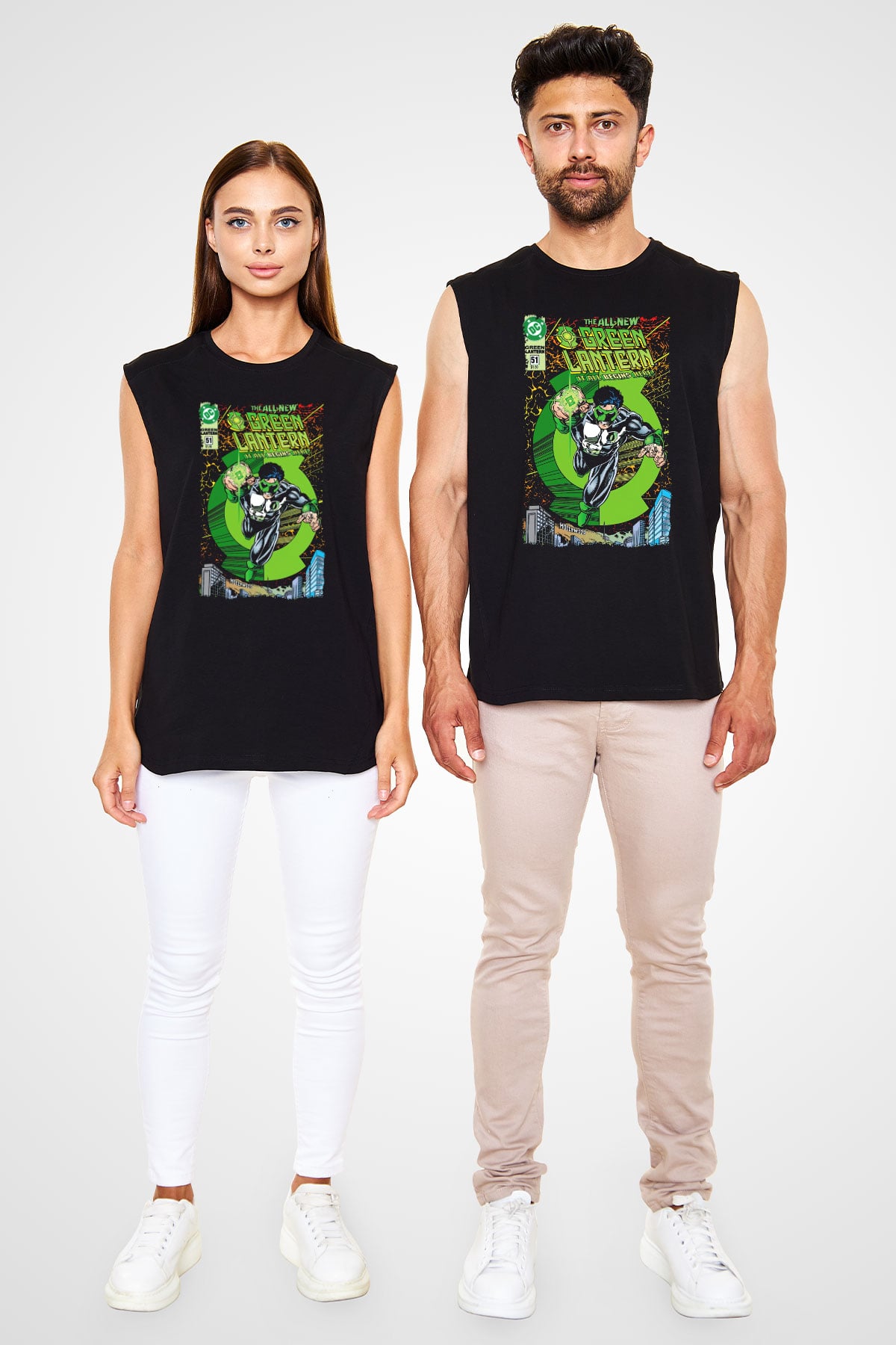 Green Lantern Siyah Unisex  Kolsuz Tişört