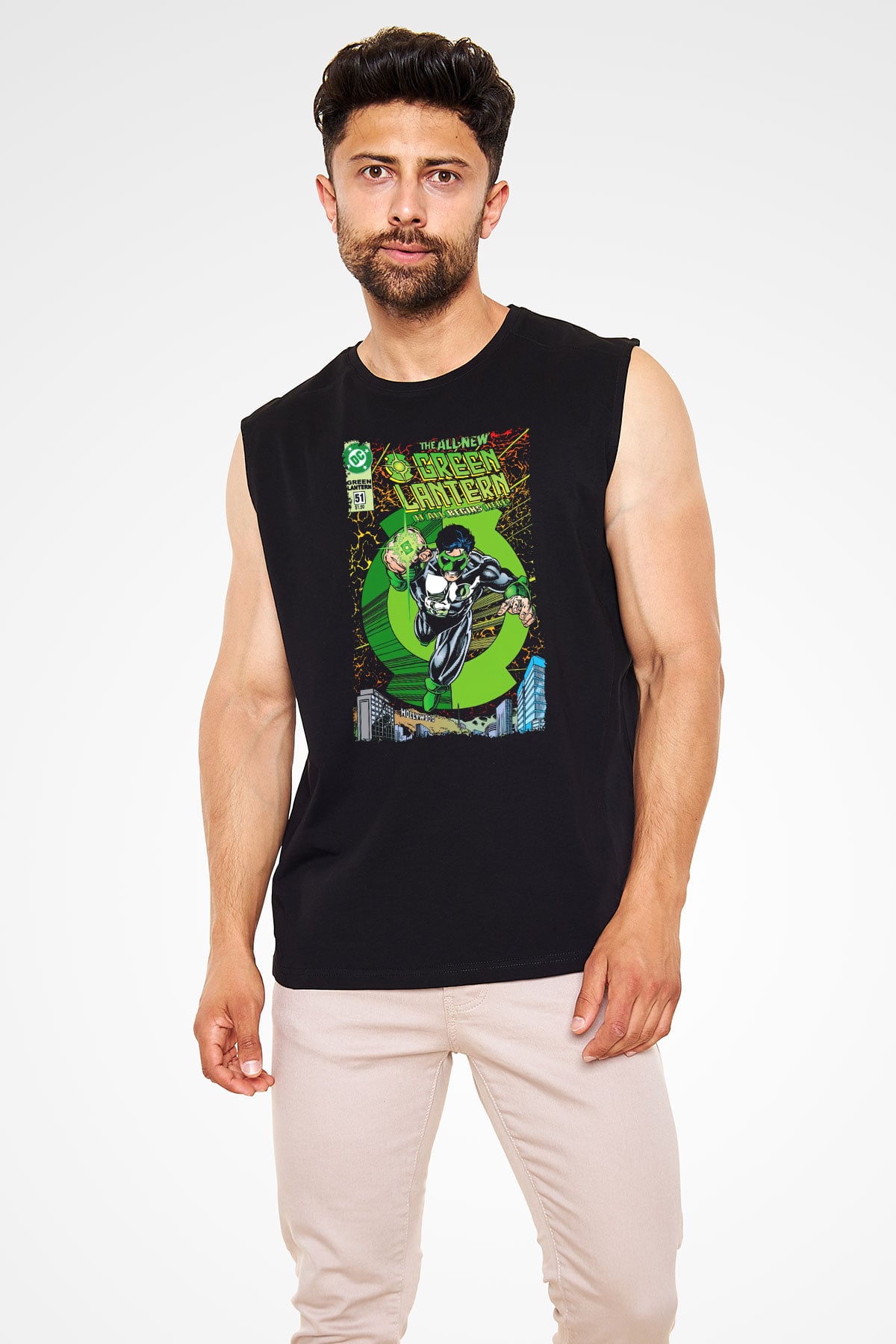 Green Lantern Siyah Unisex  Kolsuz Tişört