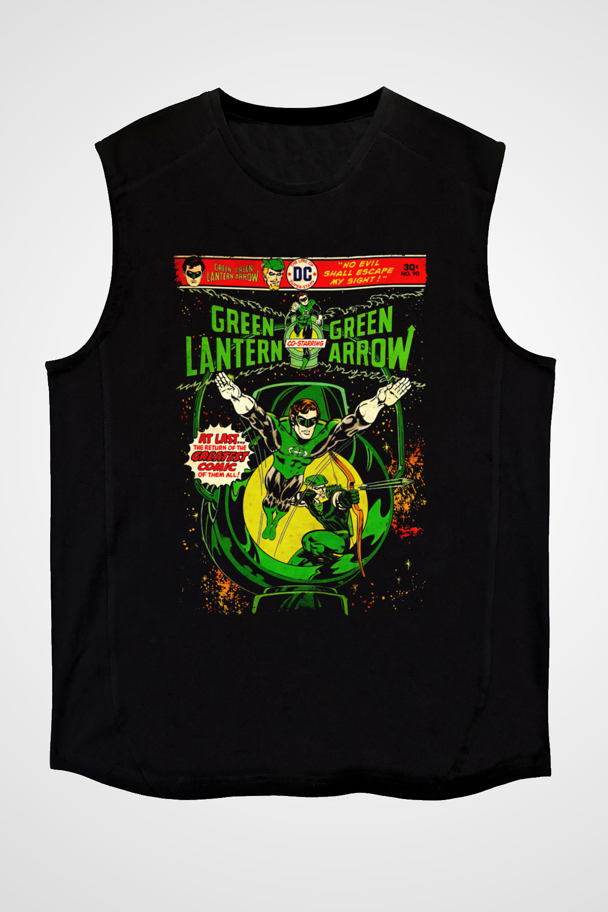 Green Lantern Siyah Unisex  Kolsuz Tişört