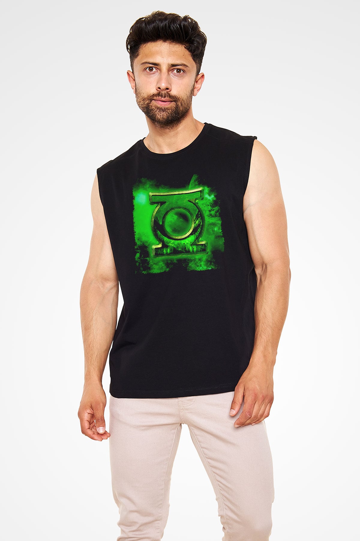 Green Lantern Siyah Unisex  Kolsuz Tişört