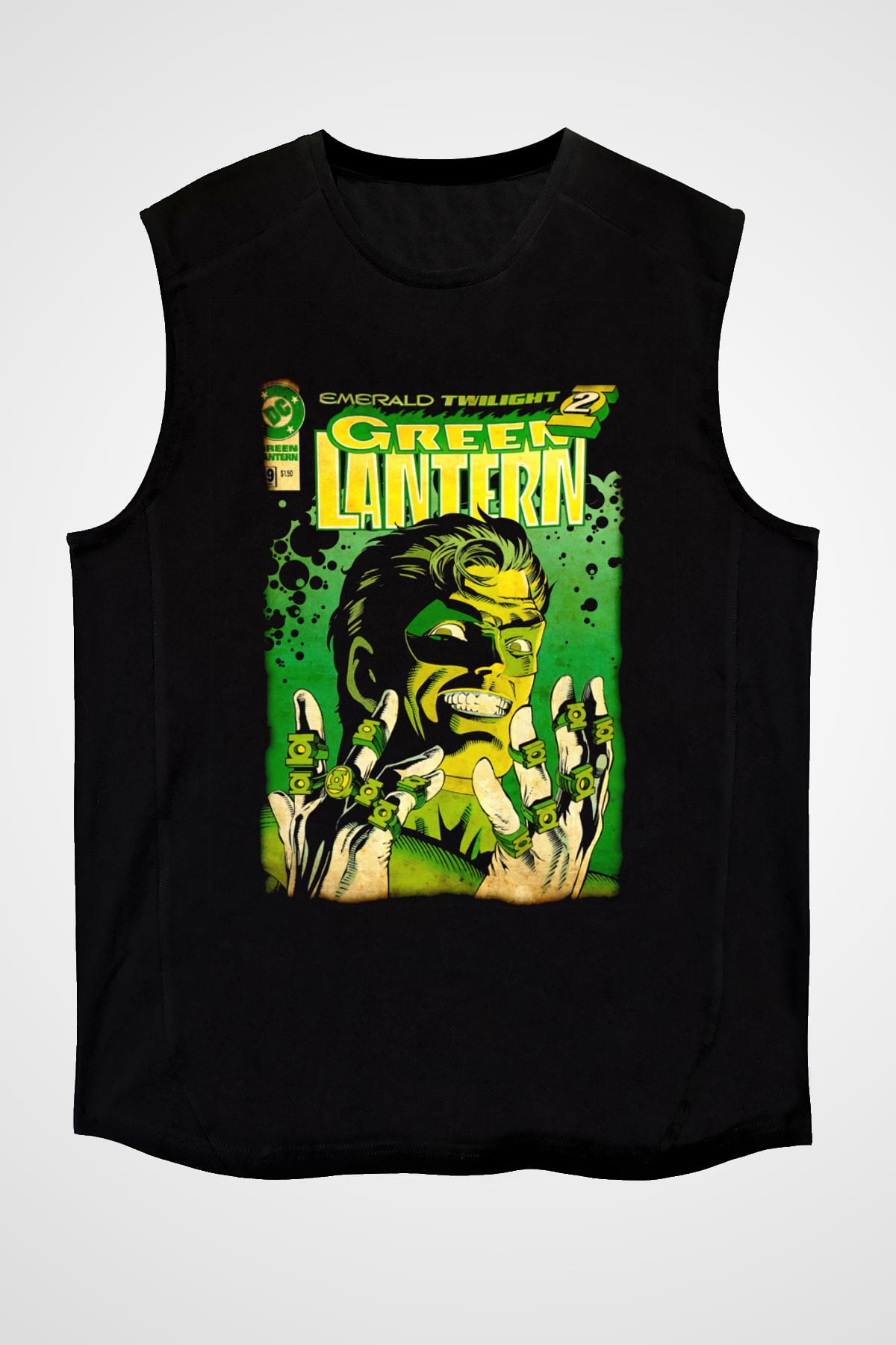 Green Lantern Siyah Unisex  Kolsuz Tişört