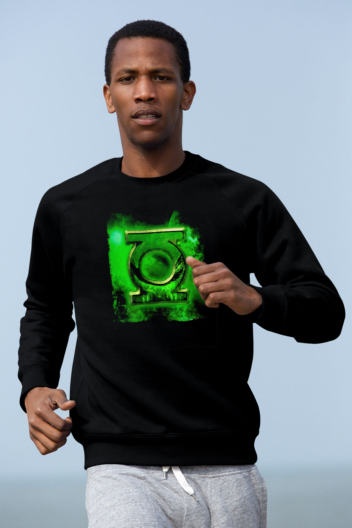 Green Lantern Siyah Unisex  Sweatshirt