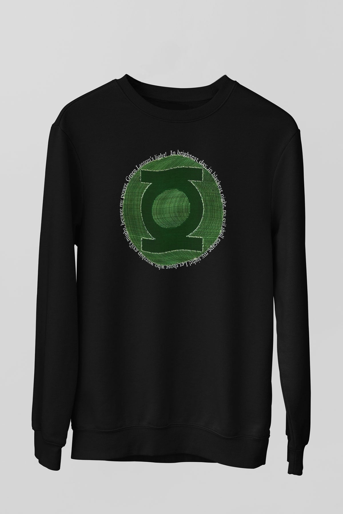 Green Lantern Siyah Unisex Sweatshirt