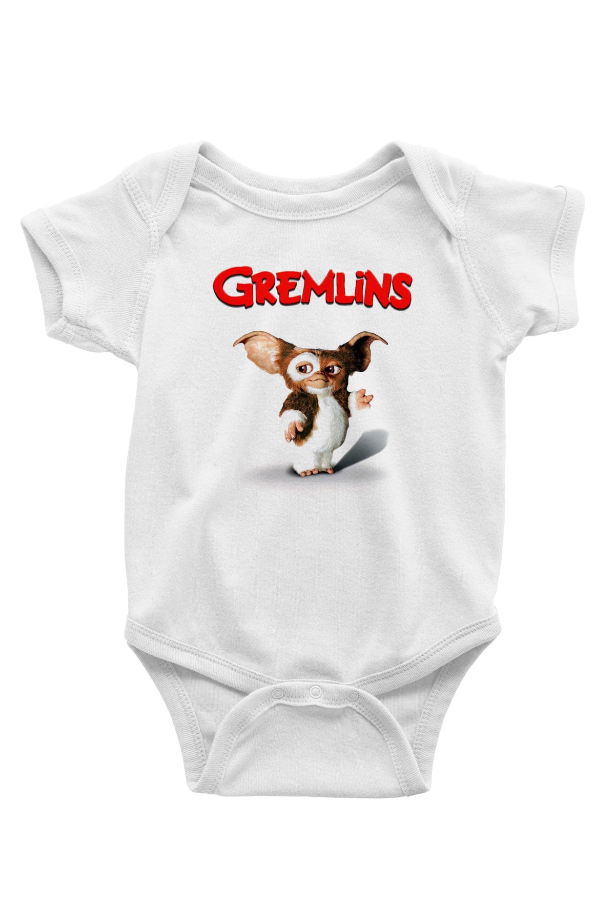 Gremlins Baskılı Beyaz Unisex Bebek Body - Zıbın